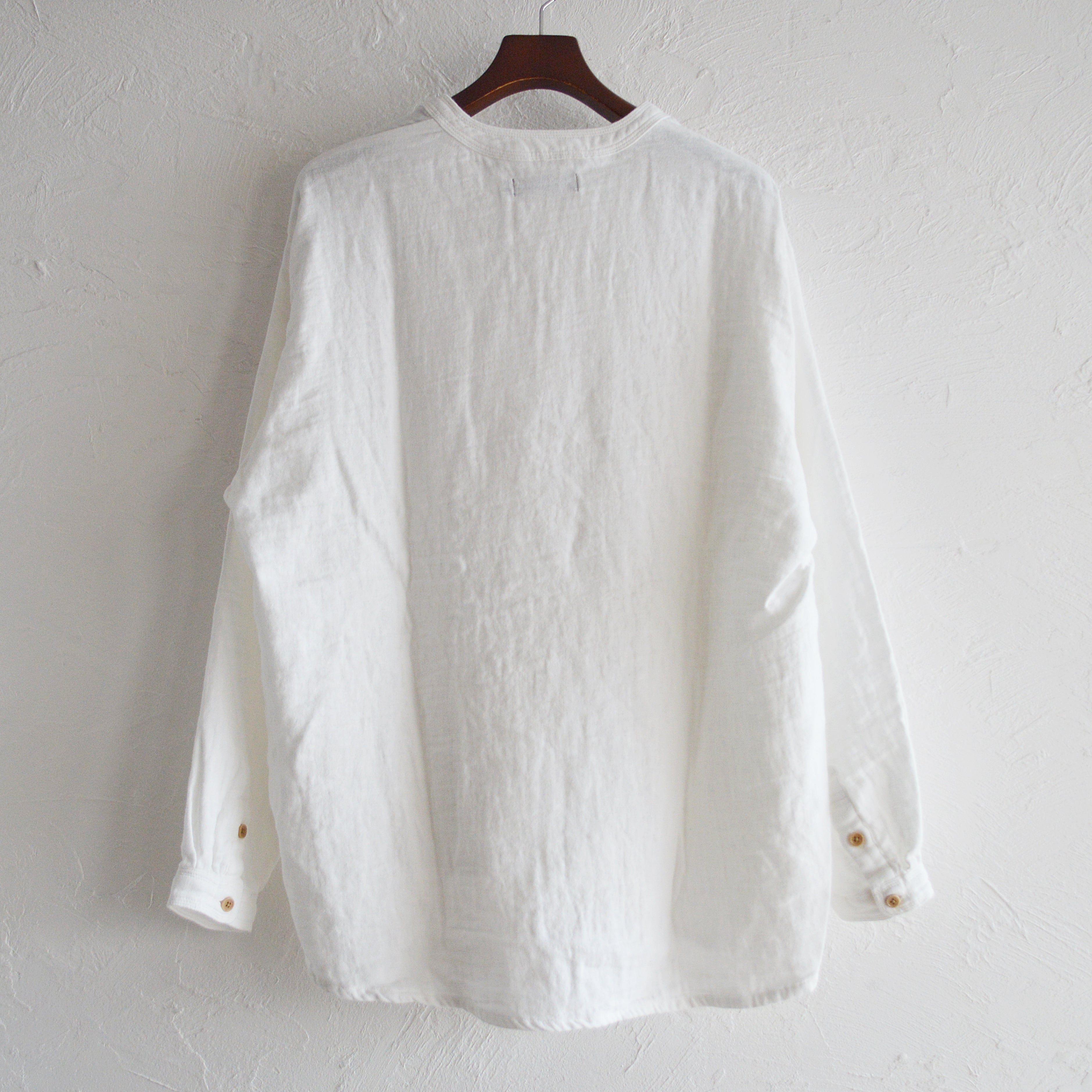 Nasngwam. ナスングワム / VAGRANT SHIRTS バークラントシャツ (WHITE ホワイト)