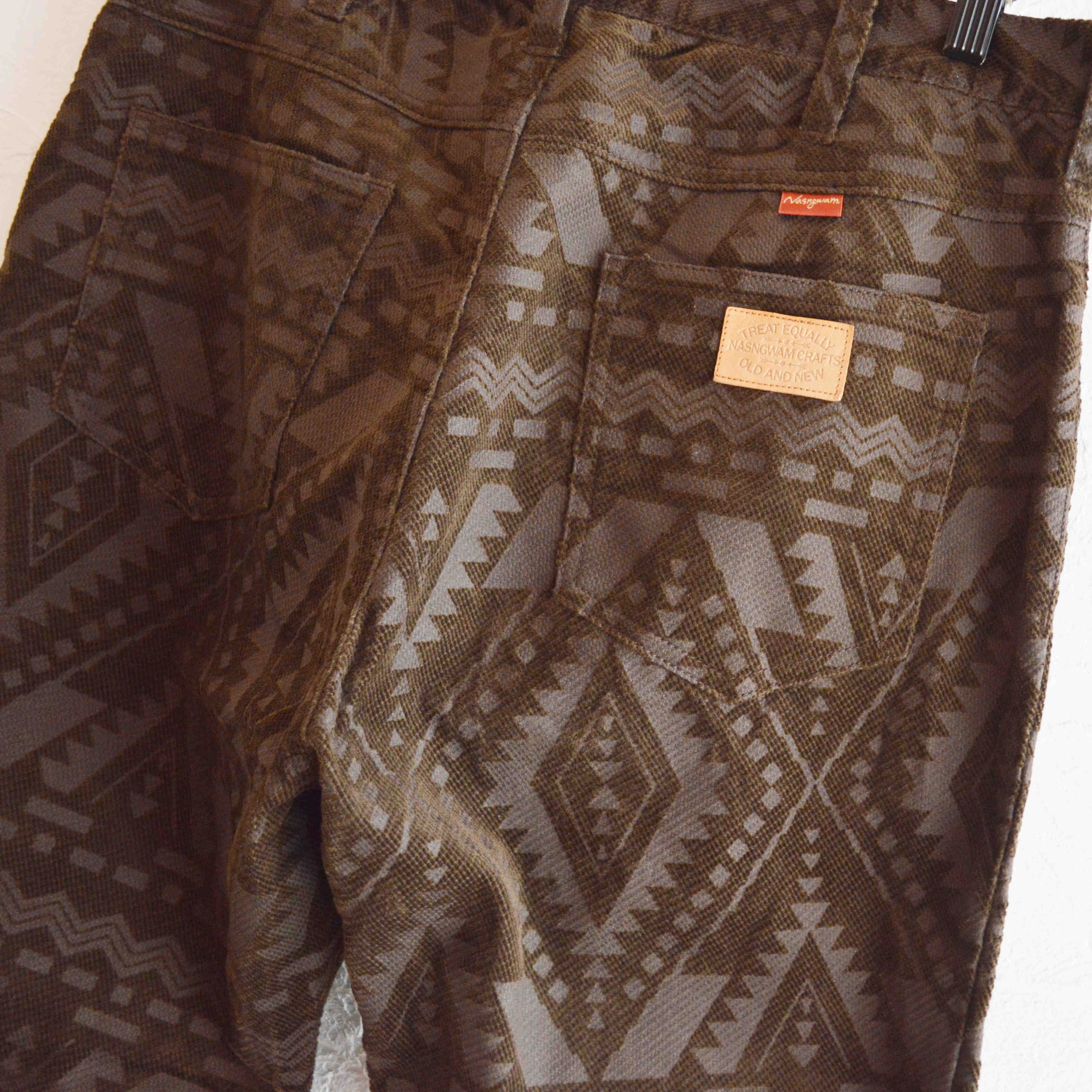 Nasngwam. ナスングワム / SOUTH FLARE PANTS サウスフレアパンツ (NATIVE BROWN ネイティブブラウン)