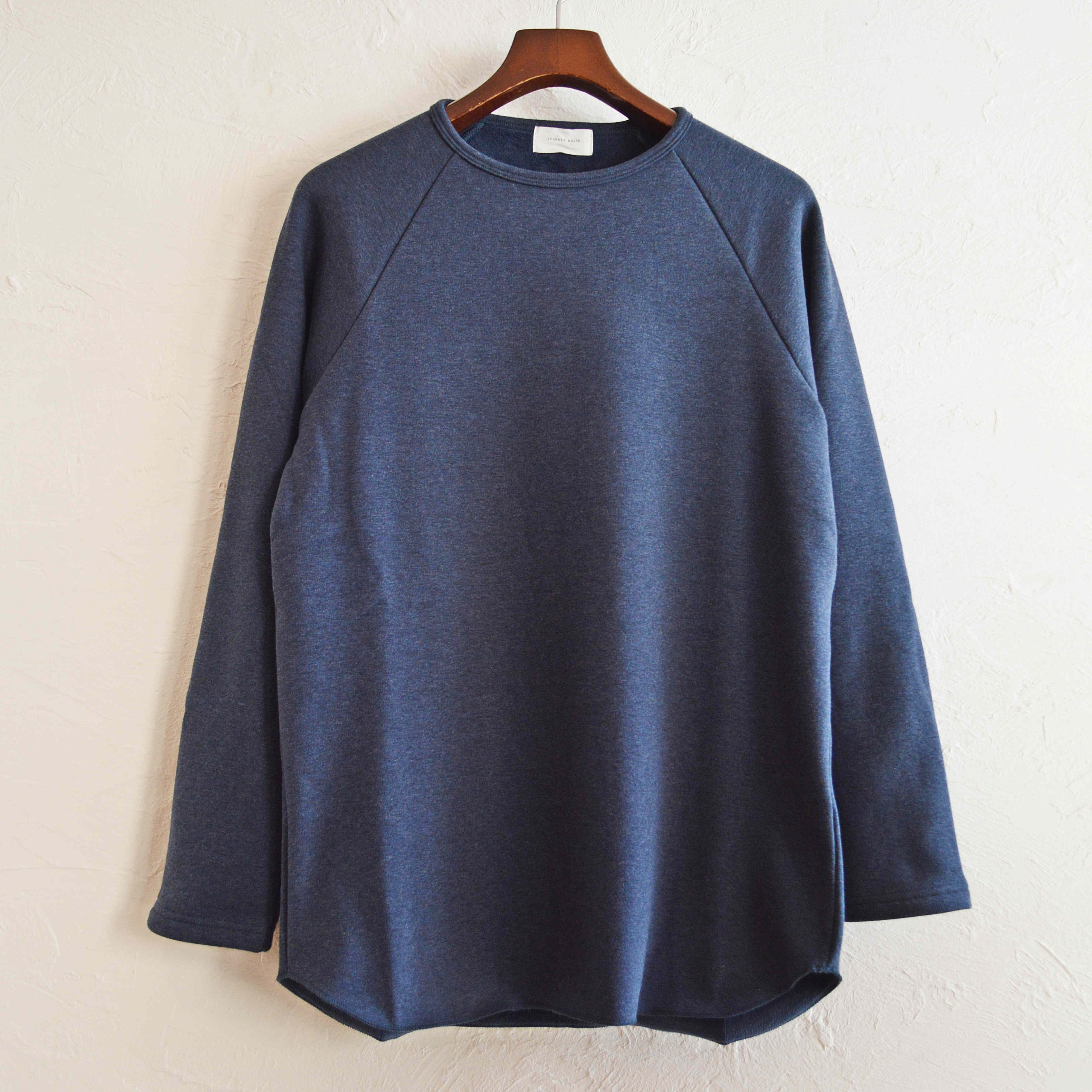 SPINNER BAIT スピナーベイト / BOMBER HEAT RAGLAN CREW ボンバーヒートラグランクルーネック (NAVYBLUE ネイビーブルー）