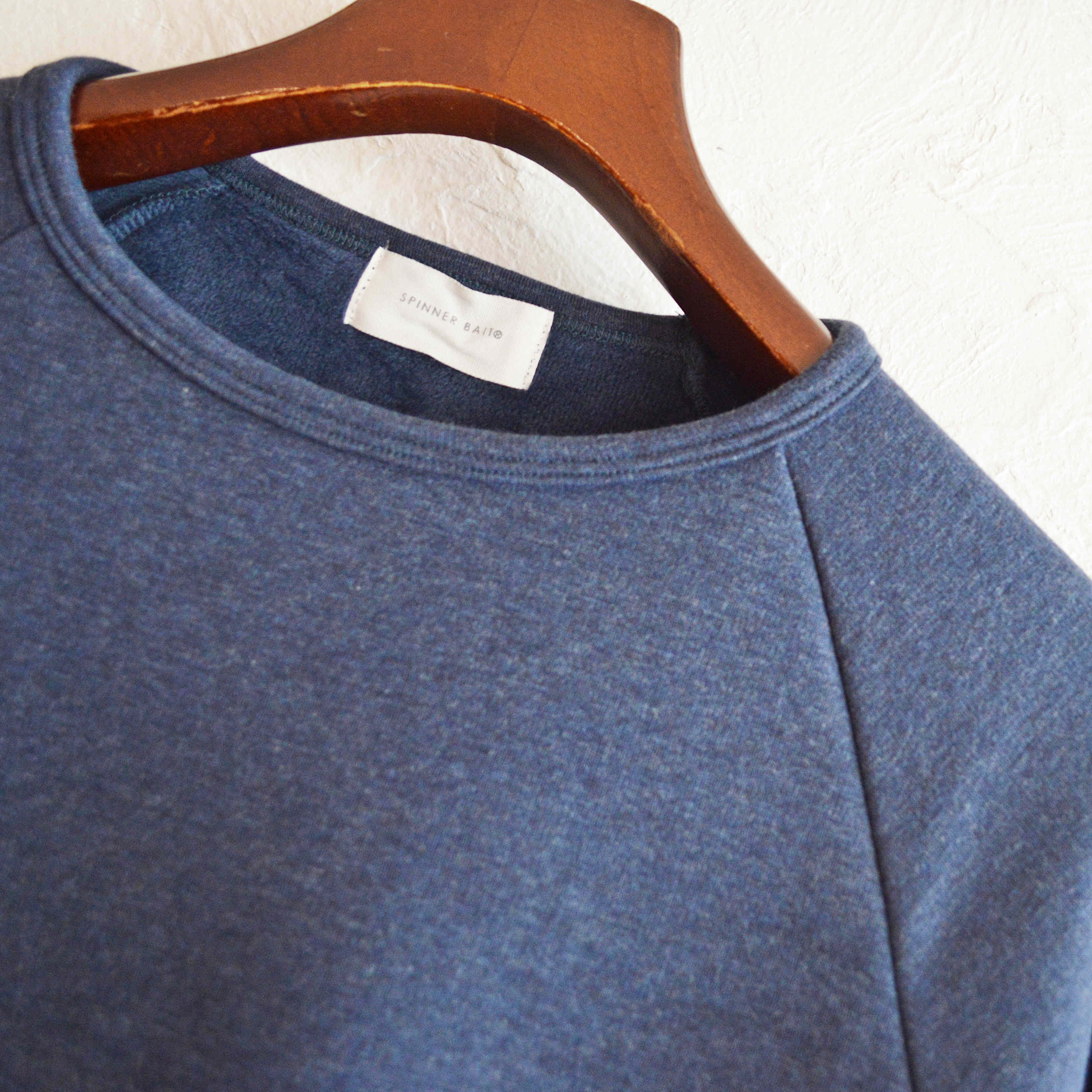 SPINNER BAIT スピナーベイト / BOMBER HEAT RAGLAN CREW ボンバーヒートラグランクルーネック (NAVYBLUE ネイビーブルー)