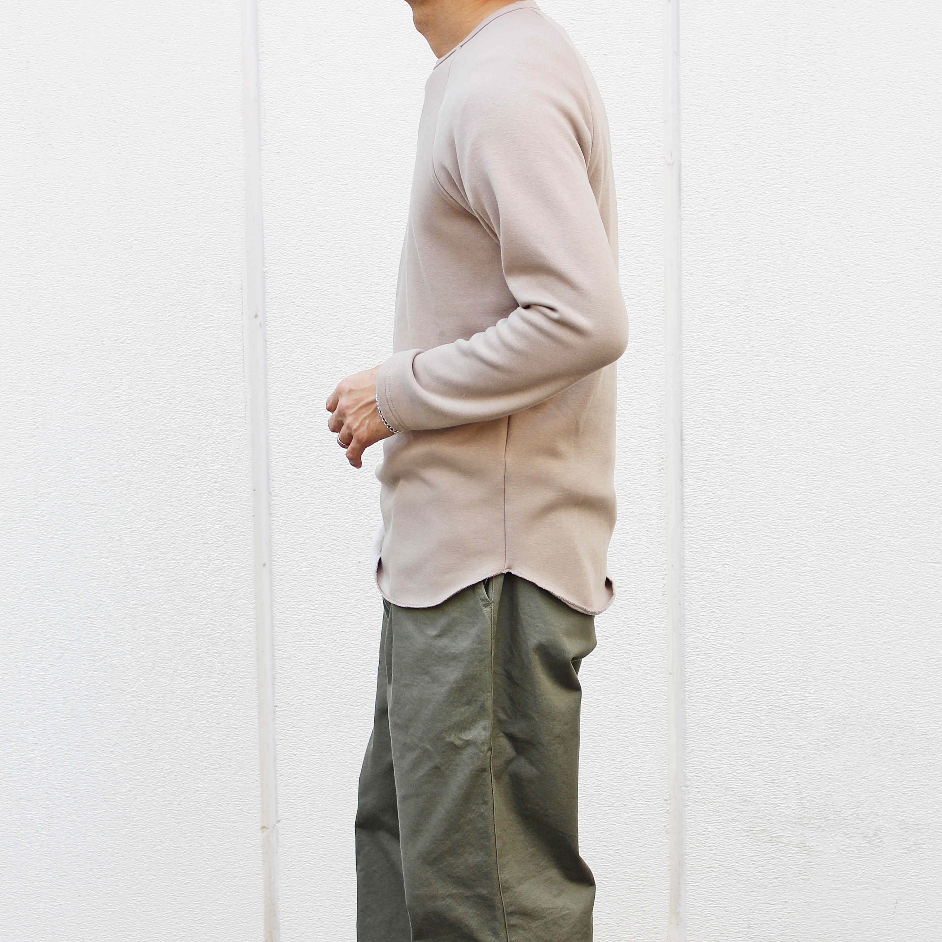 SPINNER BAIT スピナーベイト / BOMBER HEAT RAGLAN CREW ボンバーヒートラグランクルーネック (KHAKI カーキ）