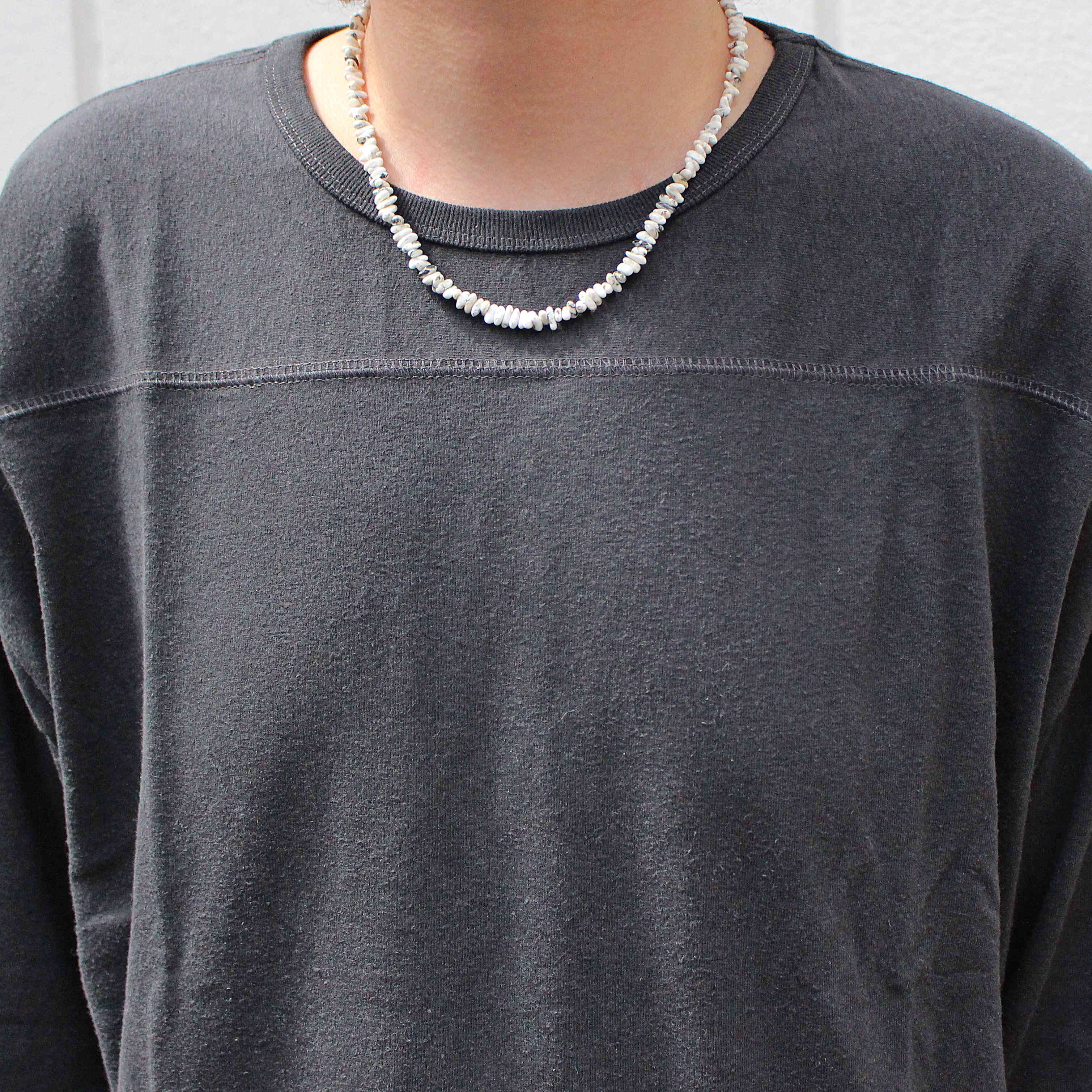 Indian jewelry インディアンジュエリー / Navajo Nugget Necklace ナヴァホナゲットネックレス (White Buffalo ホワイトバッファロー)