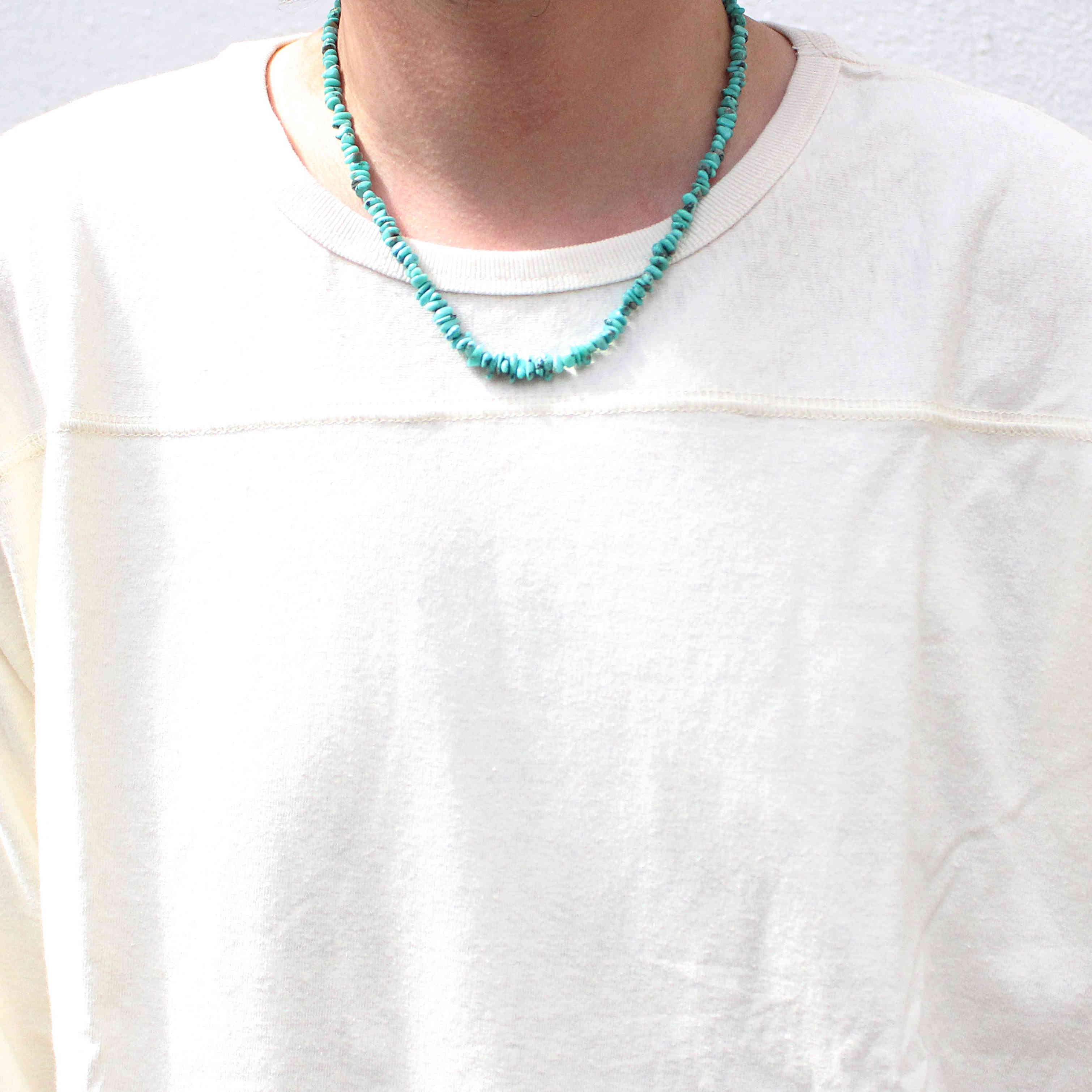 Indian jewelry インディアンジュエリー / Navajo Nugget Necklace ナヴァホナゲットネックレス (Sonoran Gold Turquoise ソロナンゴールド)