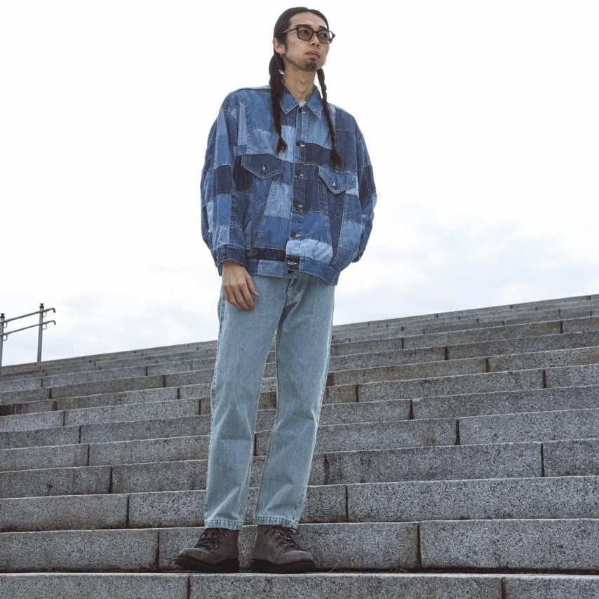 IMPRESTORE インプレストア / Mary-L-O.D.PATCHWORK | Trucker coat マリー パッチワークトラッカーコート (DENIM PATCHWORK デニムパッチワーク)