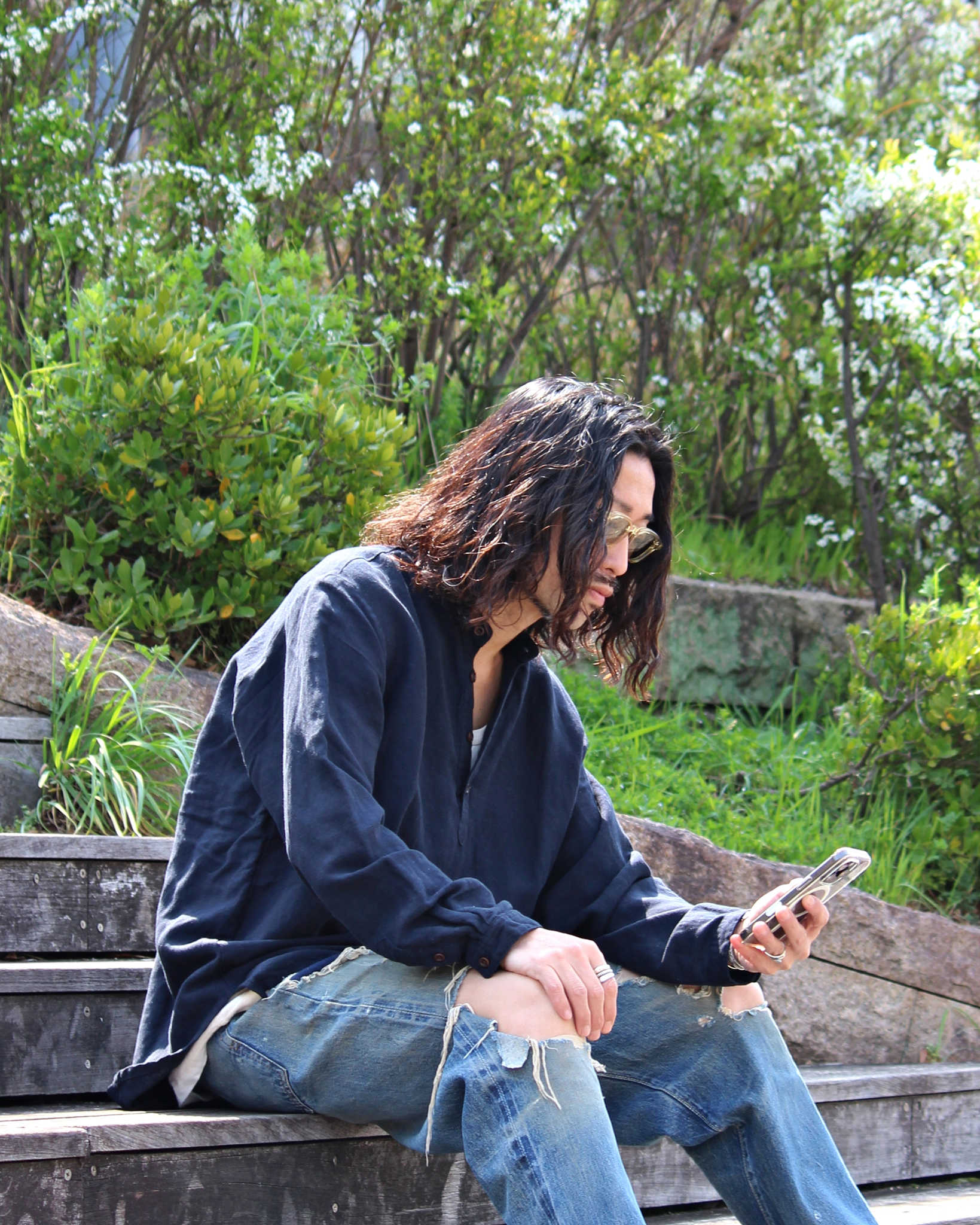 Nasngwam. ナスングワム / ATELIER SHIRTS アトリエシャツ (DARK NAVY ダークネイビー)
