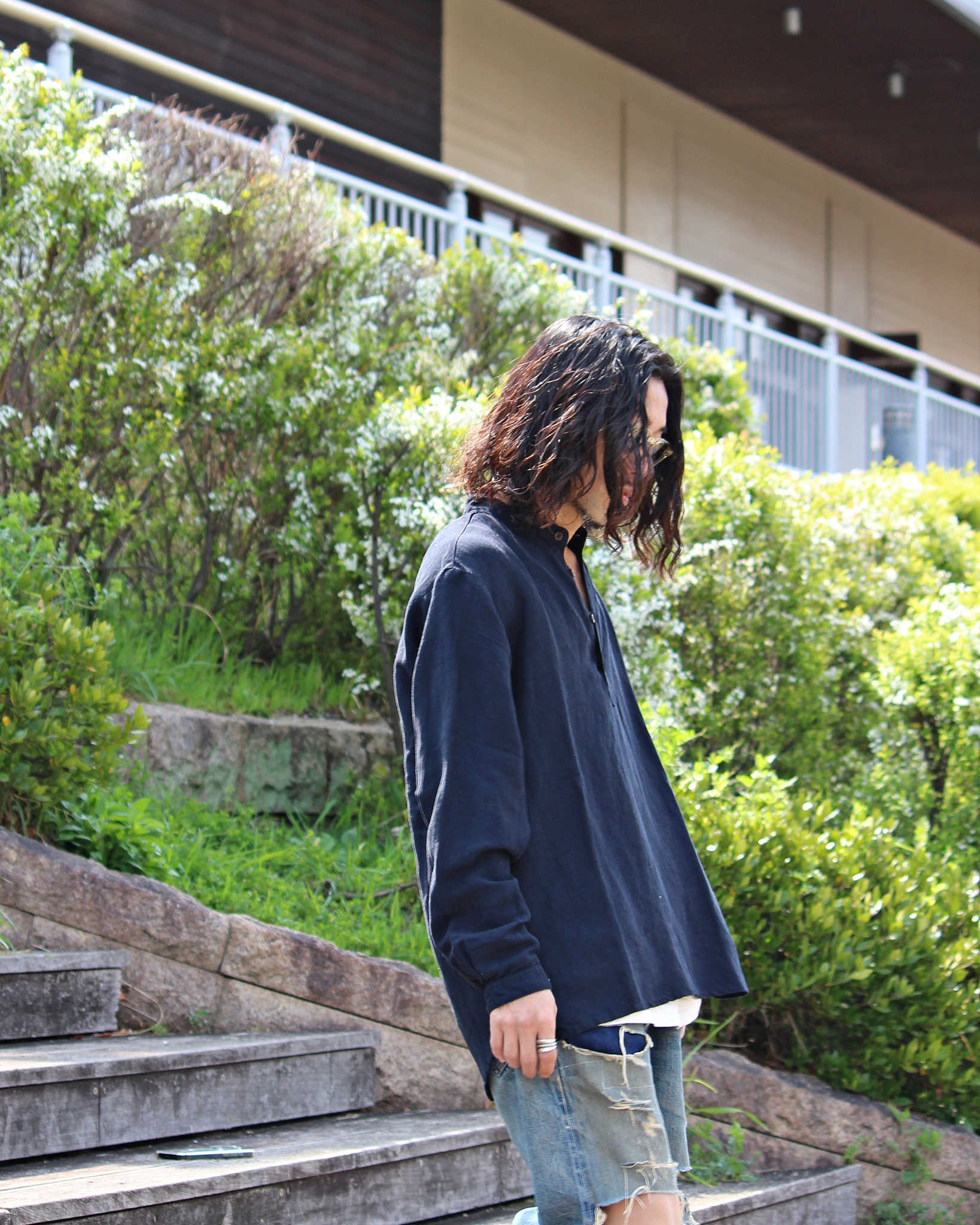 Nasngwam. ナスングワム / ATELIER SHIRTS アトリエシャツ (DARK NAVY ダークネイビー)