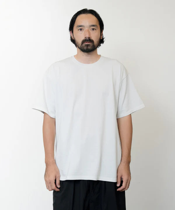 Knuu ヌウ / Heavy Crewneck Pigment Dye T-Shirt  ヘビークルーネックピグメントダイティーシャツ (OFF-WHITE オフホワイト)