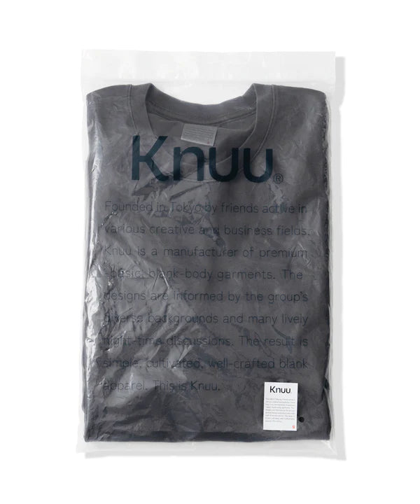 Knuu ヌウ / Heavy Crewneck Pigment Dye T-Shirt  ヘビークルーネックピグメントダイティーシャツ (BLACK ブラック)