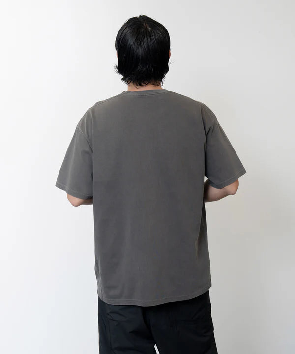 Knuu ヌウ / Heavy Crewneck Pigment Dye T-Shirt  ヘビークルーネックピグメントダイティーシャツ (BLACK ブラック)