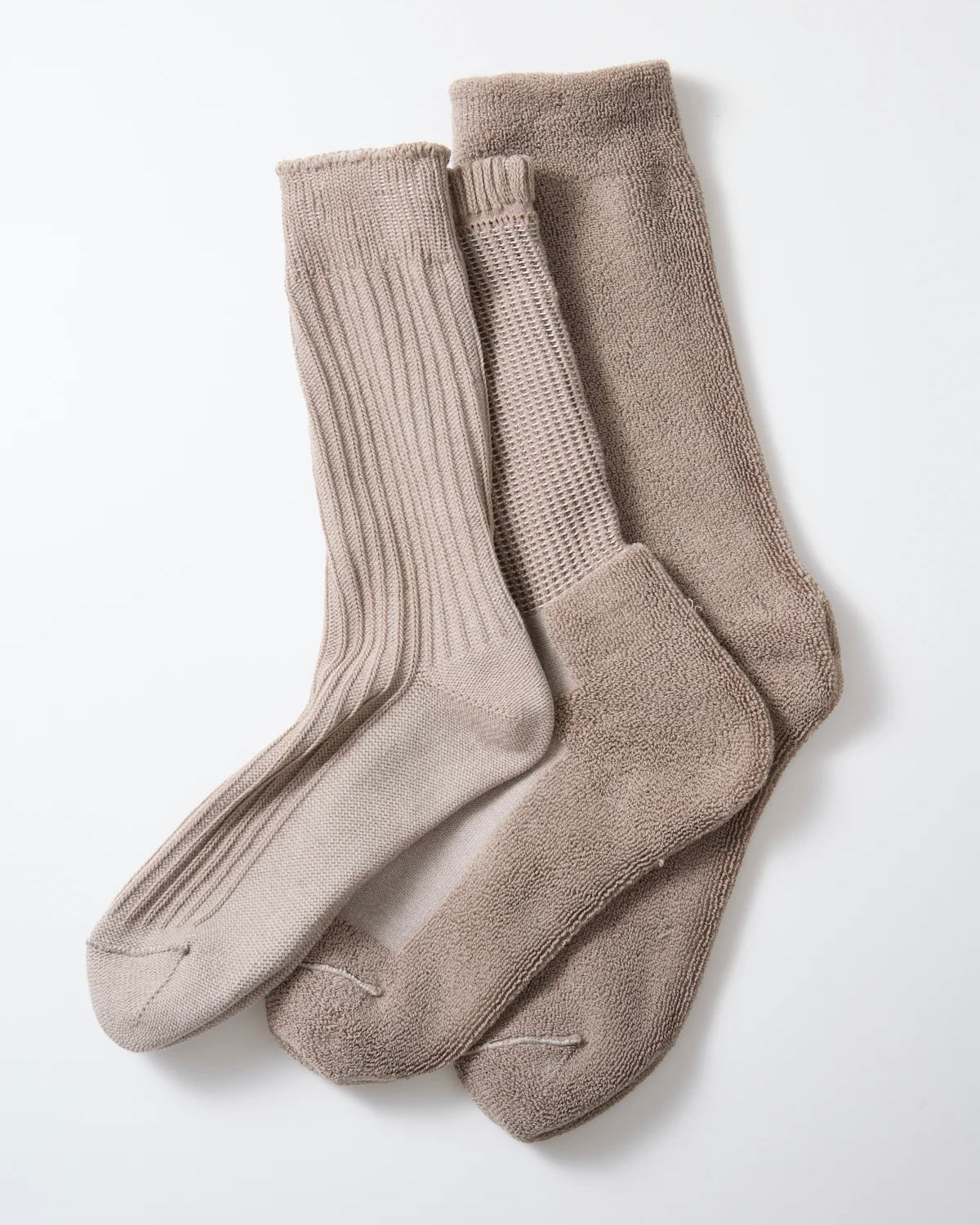 ROTOTO ロトト / ORGANIC DAILY 3 PACK CREW SOCKS オーガニックデイリー3パッククルーソックス