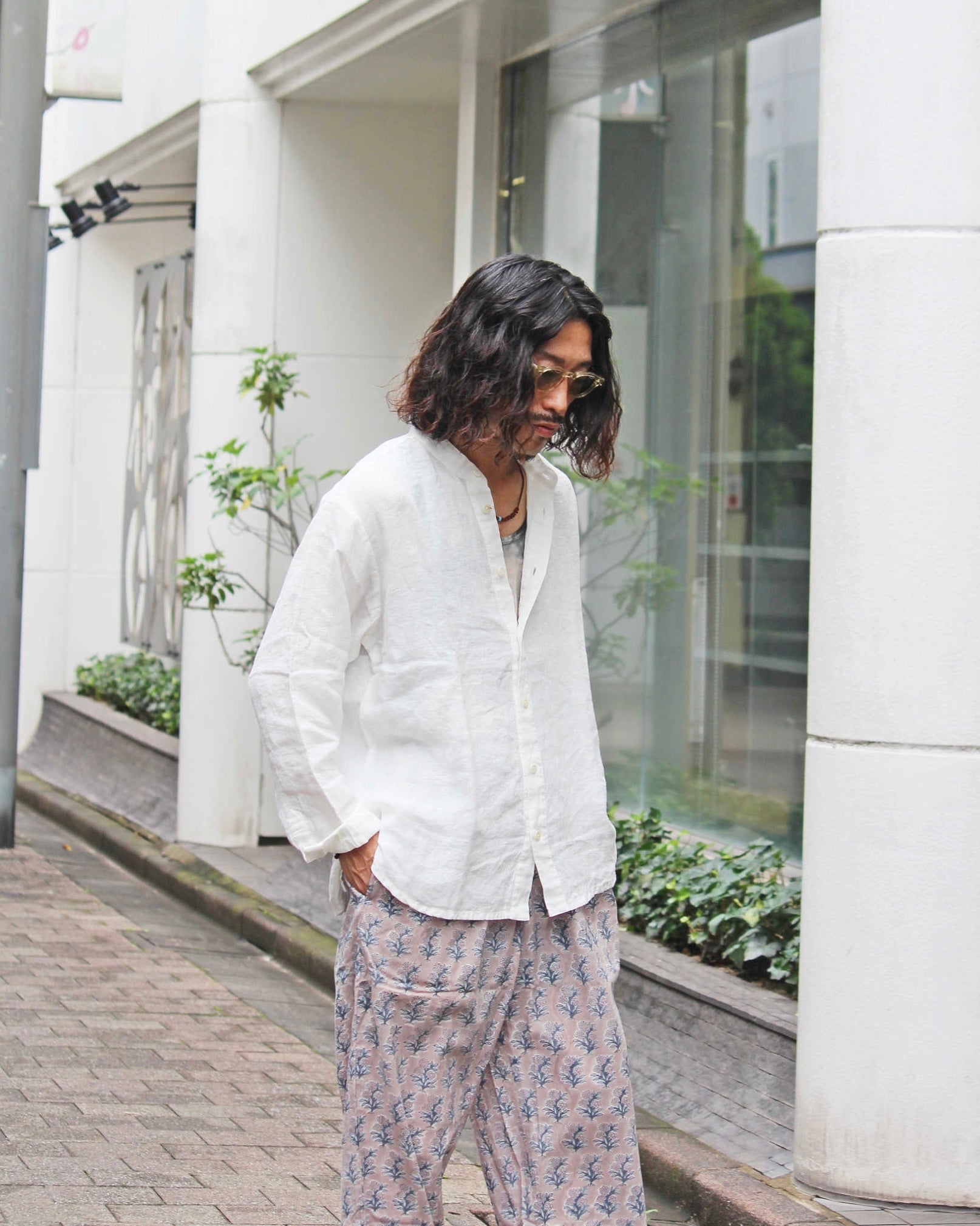 Nasngwam. ナスングワム / LIBERAL SHIRTS リベラルシャツ (WHITE ホワイト)
