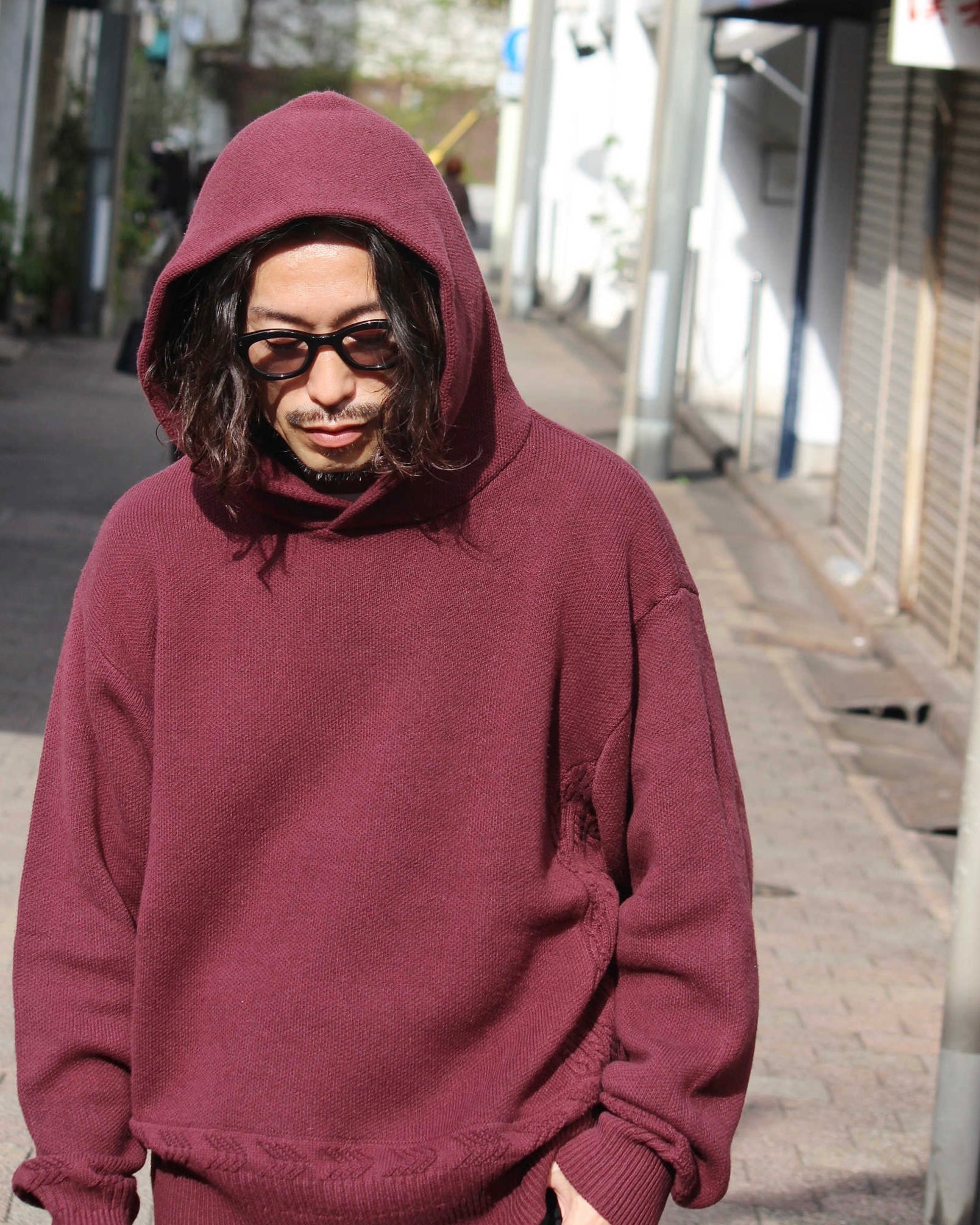 Nasngwam. ナスングワム / ACTUALLY PARKA アクチュアリーパーカー (BURGUNDY バーガンディー)