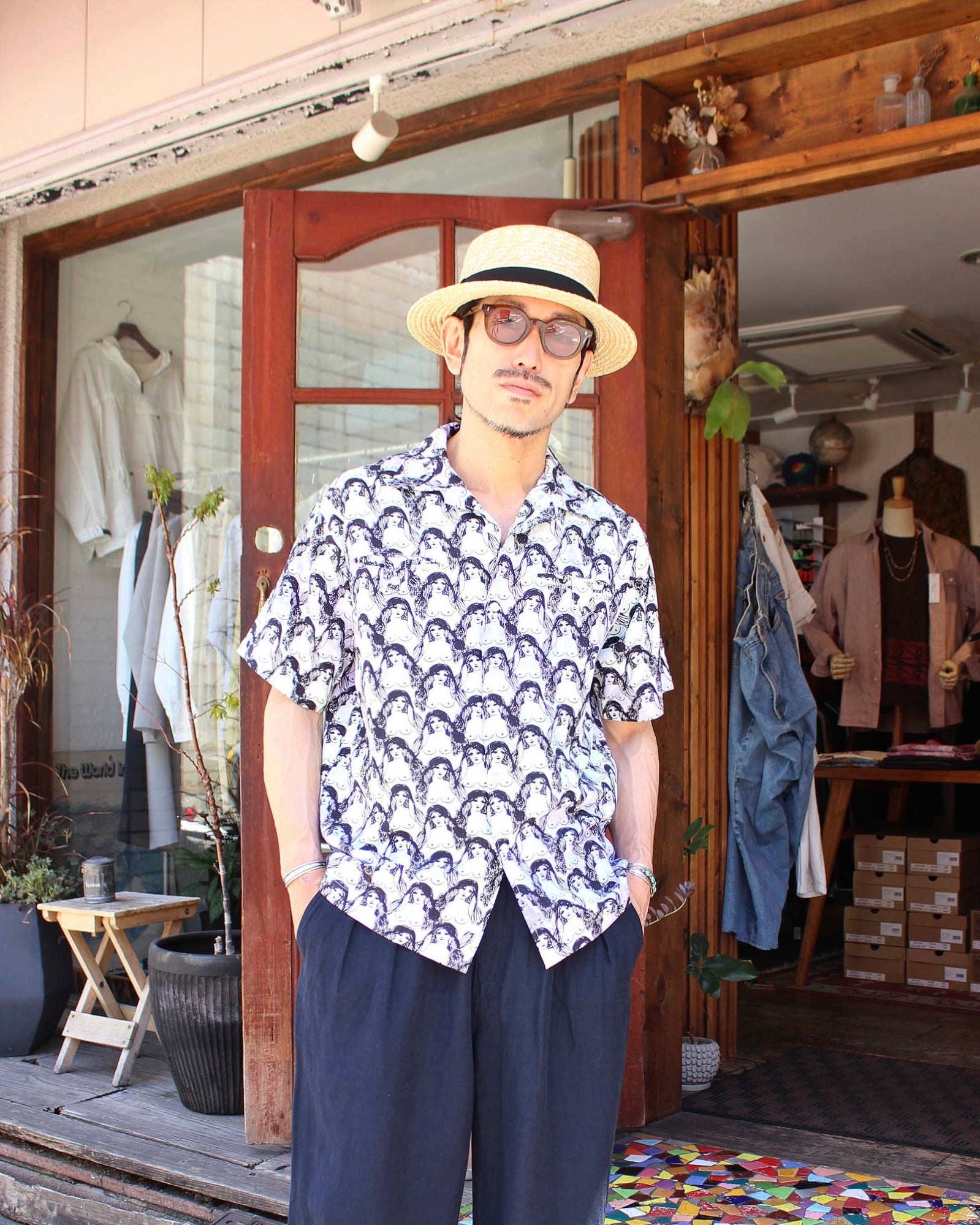 O.K. オーケー / OPPAI IPPAI RAYON SHIRT オッパイイッパイレーヨンシャツ (TIE DYE2 タイダイ)