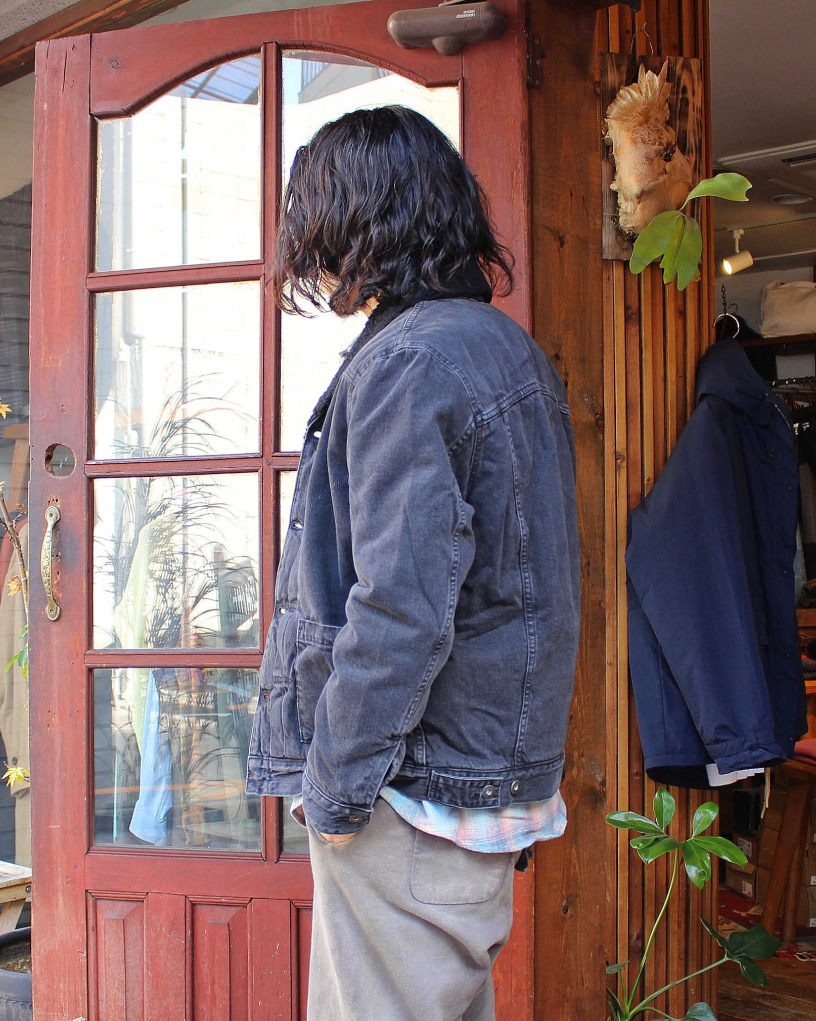 Levis リーバイス / Shawal Collar Boa Denim Jacket ショールカラーデニムボアジャケット (BLACK ブラック)