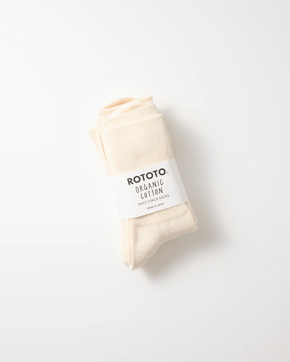 ROTOTO ロトト / ORGANIC DAILY 3 PACK RIBBED CREW SOCKS オーガニックコットン3パックリブクルーソックス
