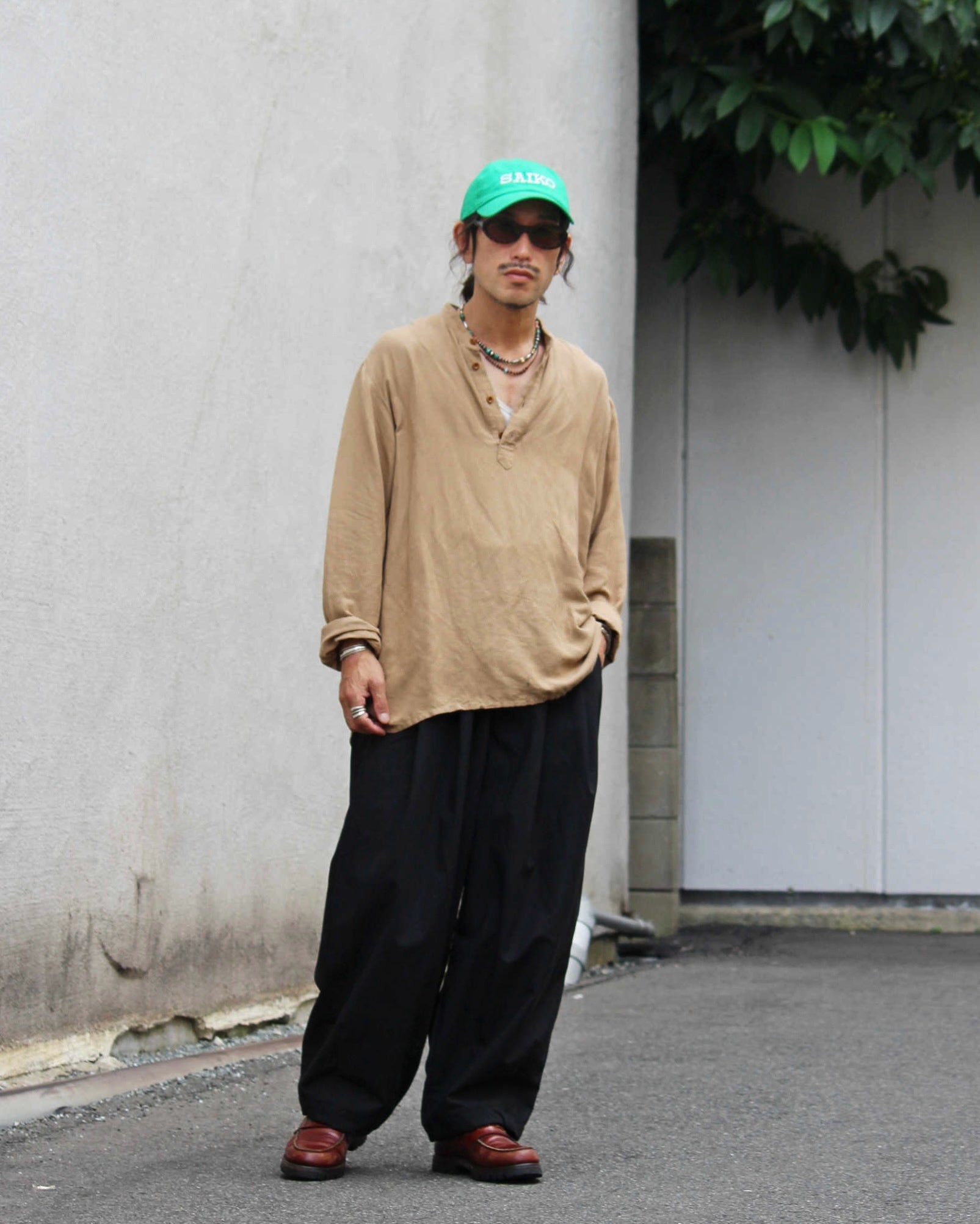 Nasngwam. ナスングワム / BARREL PANTS バレルパンツ (BLACK ブラック)