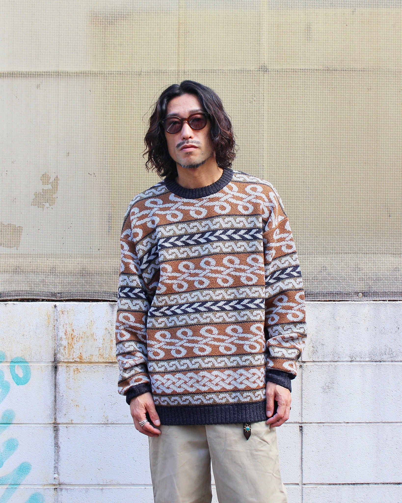 Nasngwam. ナスングワム / BRAID KNIT ブレイドニット (BROWN ブラウン)