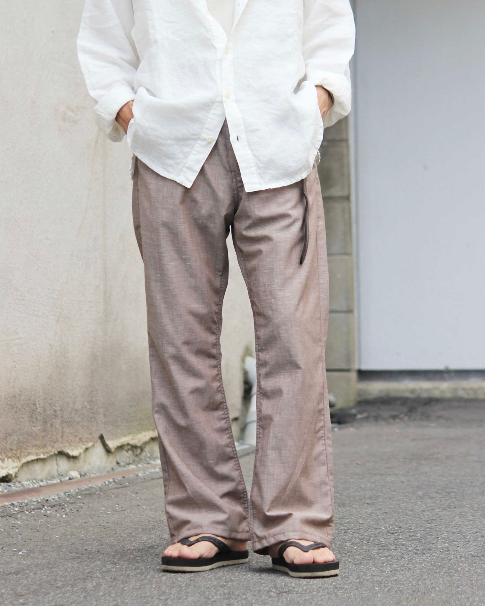 Nasngwam. ナスングワム / 70’s BELL PANTS セブンティーズベルパンツ (BROWN ブラウン)
