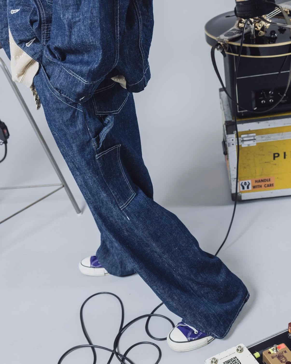 IMPRESTORE インプレストア / BIFF-6.5oz ビフ | Painter pants 6.5oz selvede denim ペインターパンツ (Blue Denim Onewash ブルーデニムワンウォッシュ)