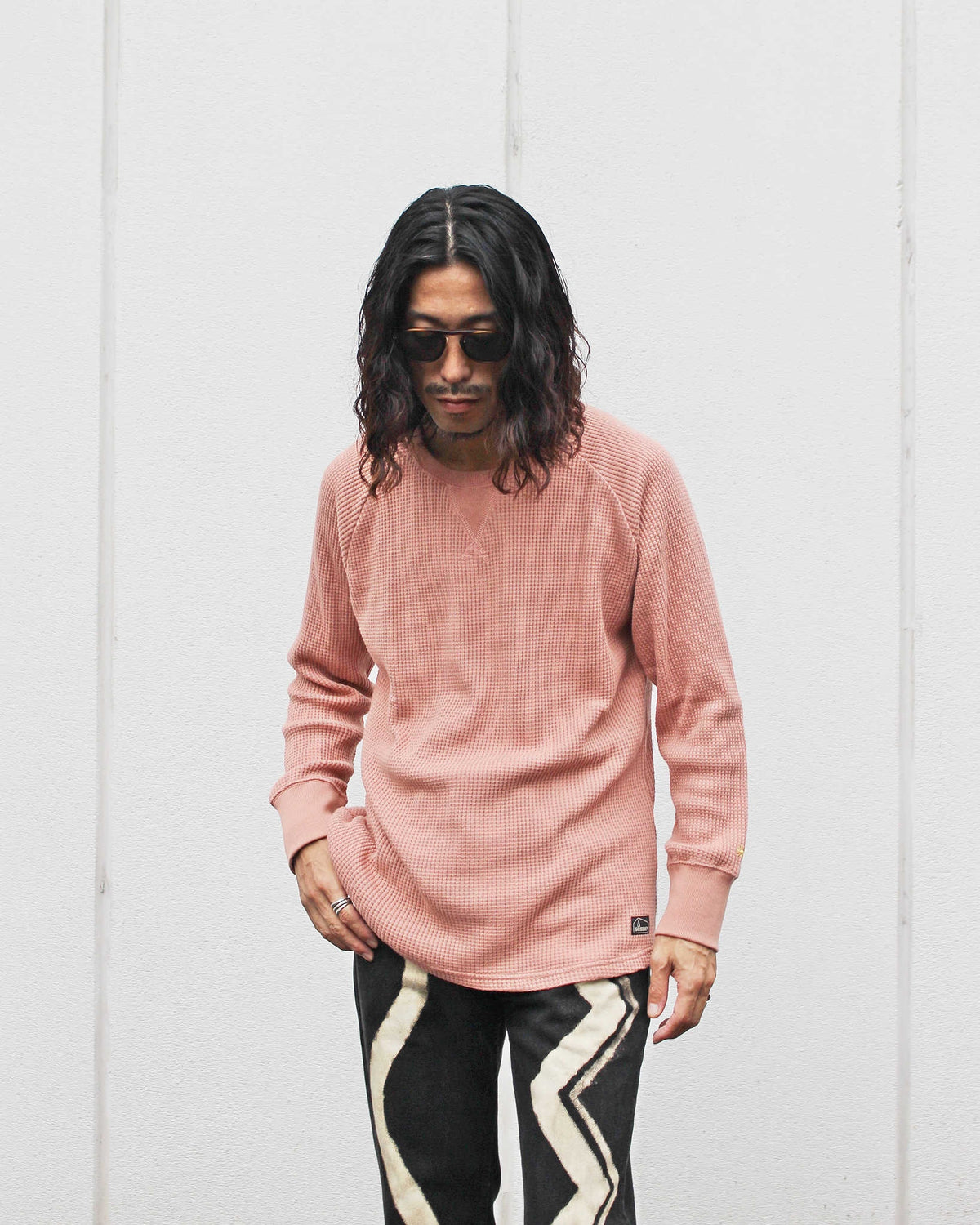 GOHEMP ゴーヘンプ / HEMP WAFFLE CREW ヘンプワッフルクルー (PASTEL MANGO パステルマンゴ)