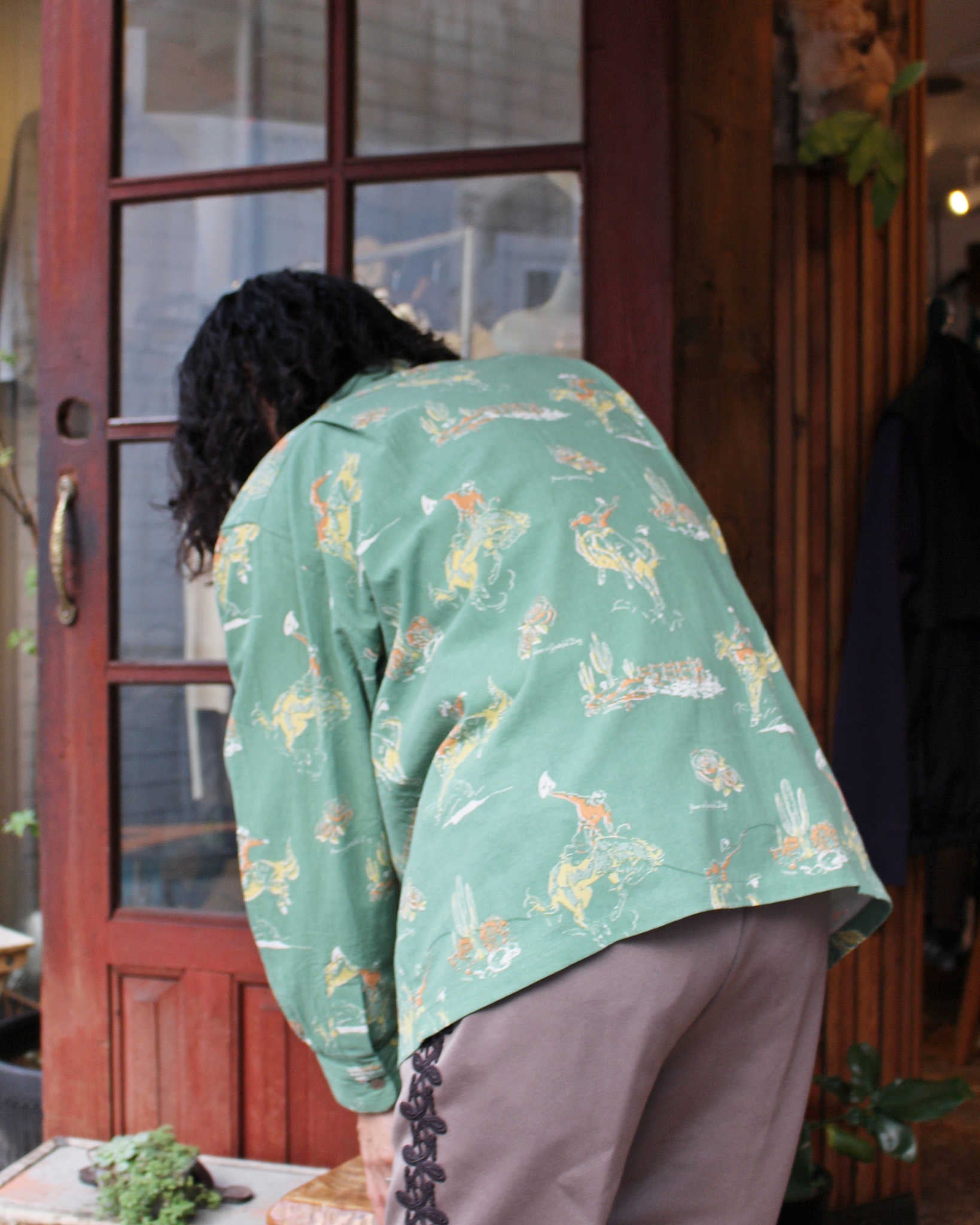 HAVE A GRATEFUL DAY ハブアグレイトフルデイ / L/S SHIRT ロングスリーブシャツ (GREEN グリーン)