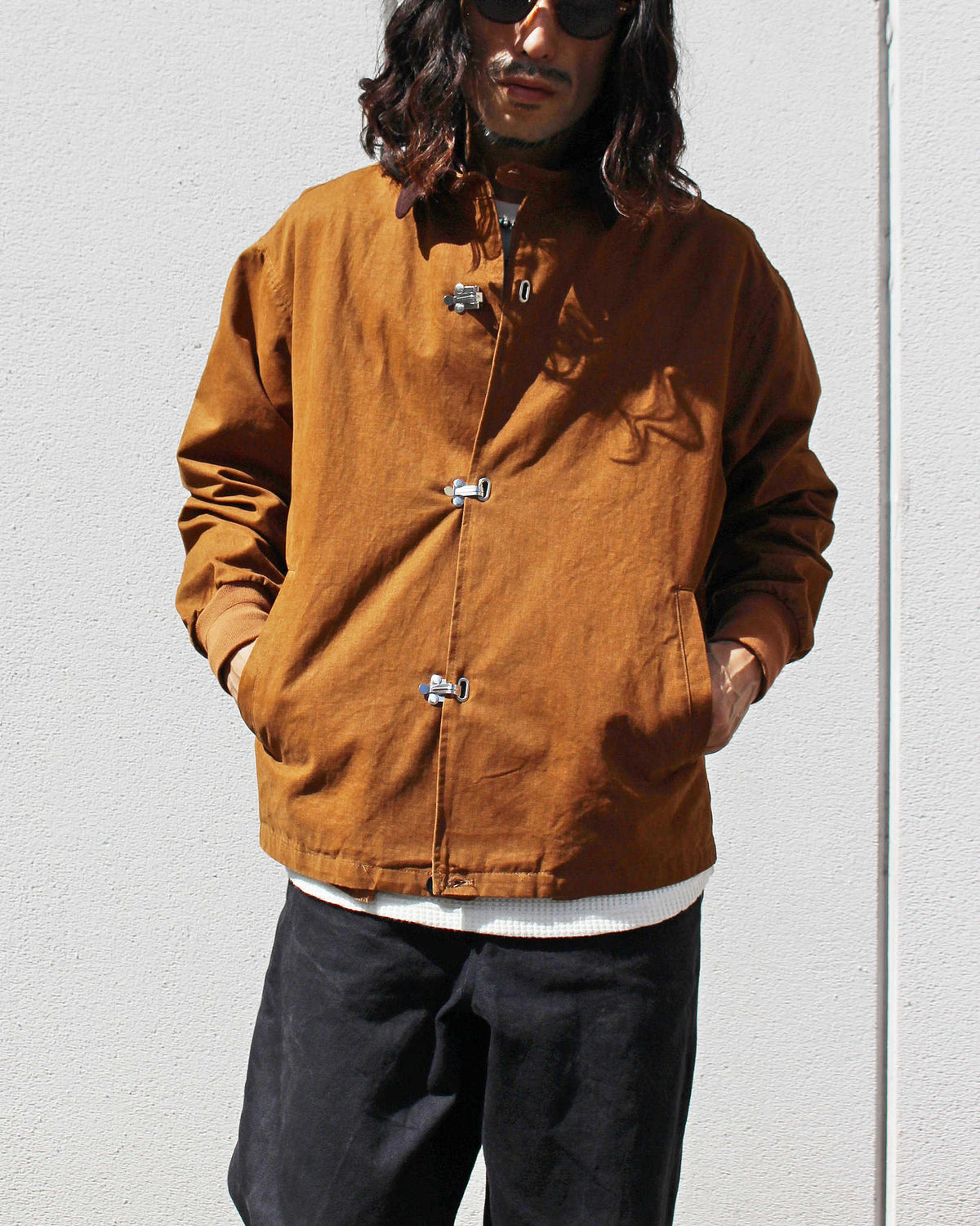 modemdesign モデムデザイン / FIREMAN JACKET ファイヤーマンジャケット (CAMEL キャメル)