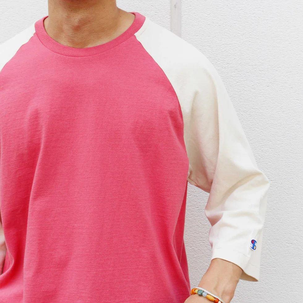 IMPRESTORE インプレストア / ARNOLD RAGLAN SLEEVE T-SHIRT アーノルドラグランスリーブティーシャツ (faded red / ivory フェードレッドアイボリー)