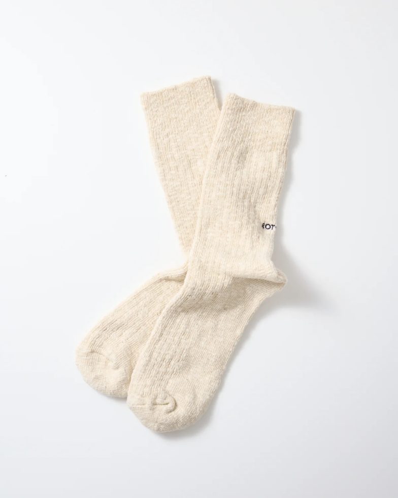 ROTOTO ロトト / ORGANIC COTTON SLUB CREW SOCKS オーガニックコットンスラブクルーソックス