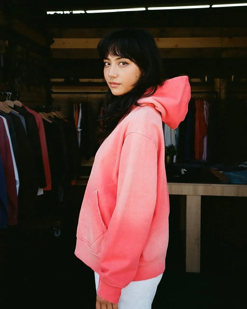 MOOJIMOOJI ムージームージー / CLASSIC 1930 HOODIE AGED クラシック1930フーディー (CORAL コーラル)
