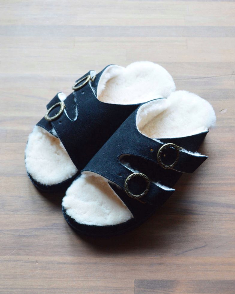 Commodities コモディティーズ / EASY WARM BELTED SLIDE イージーウォームベルテッドスライド (BLACK ブラック)