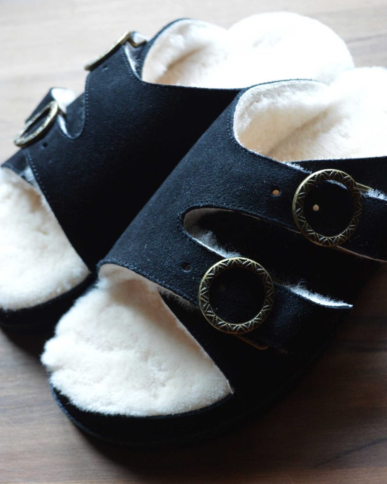 Commodities コモディティーズ / EASY WARM BELTED SLIDE イージーウォームベルテッドスライド (BLACK ブラック)