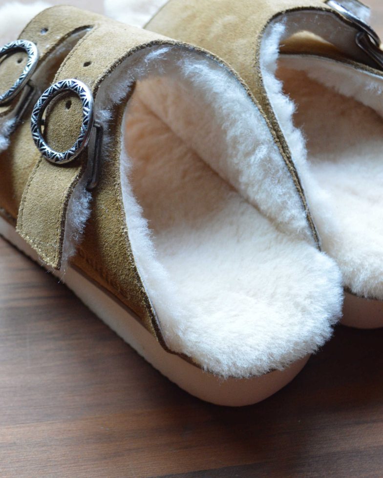 Commodities コモディティーズ / EASY WARM BELTED SLIDE イージーウォームベルテッドスライド (BROWN ブラウン)