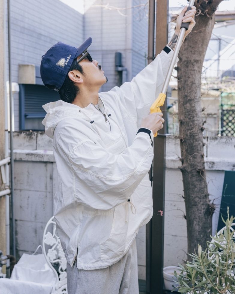 IMPRESTORE インプレストア / Richie リッチー | anorak hoodie アノラックフーディー (White poplin ホワイトポプリン)