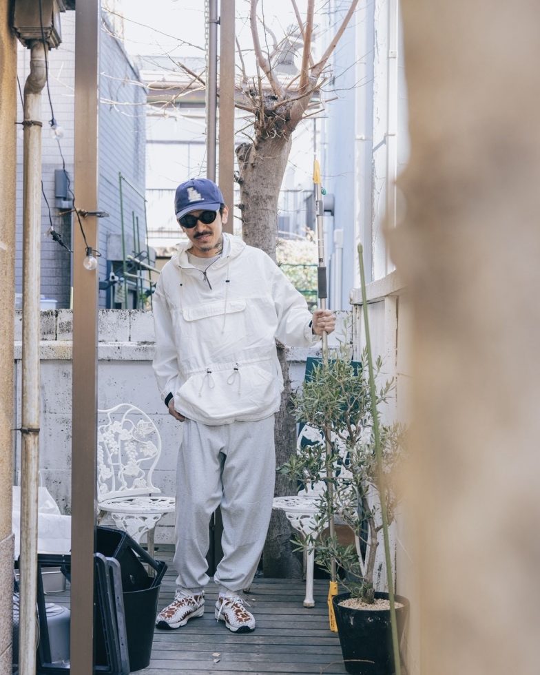 IMPRESTORE インプレストア / Richie リッチー | anorak hoodie アノラックフーディー (White poplin ホワイトポプリン)