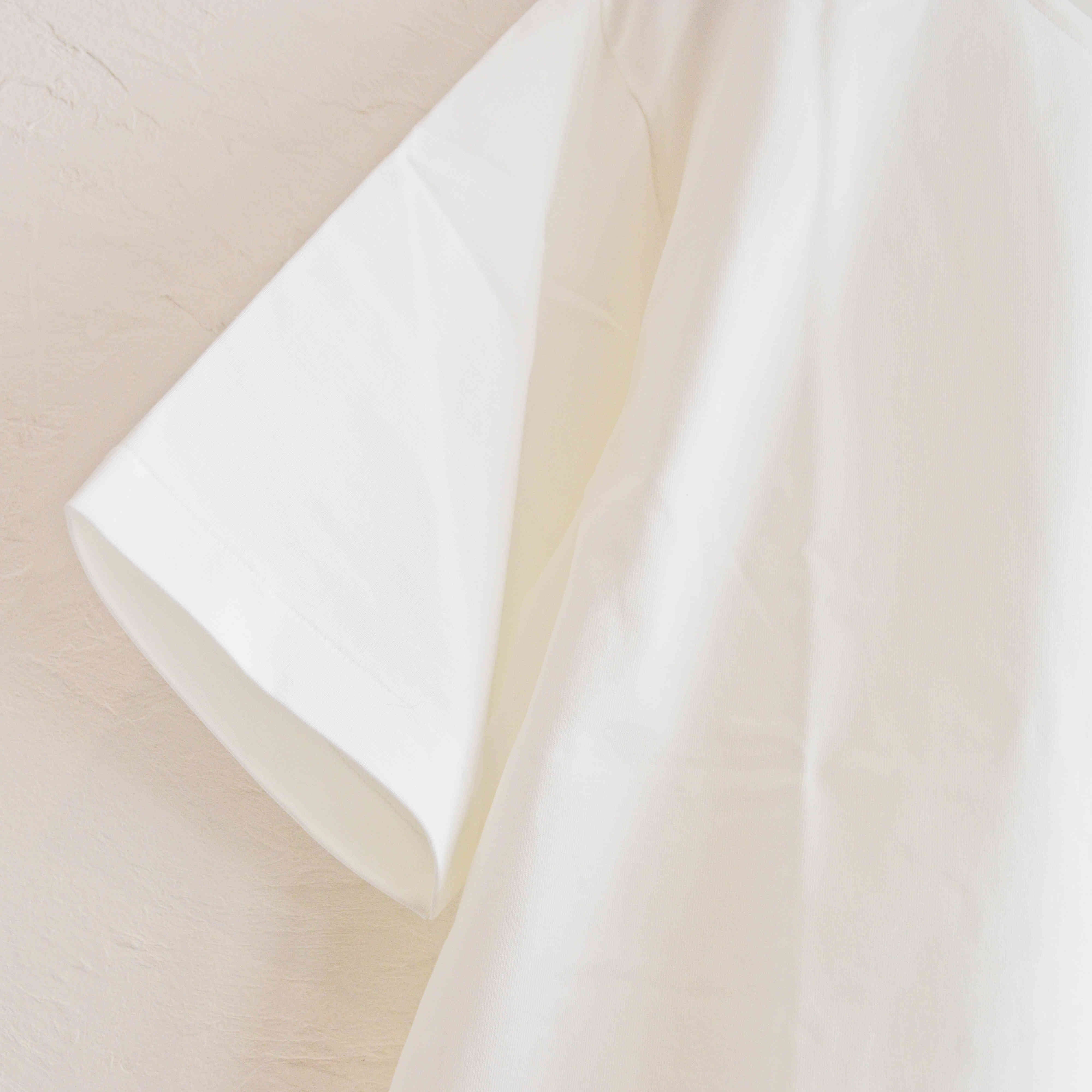 LAMOND ラモンド / ORGANIC COTTON BASQUE SHIRT オーガニックコットンバスクシャツ (WHITE ホワイト)