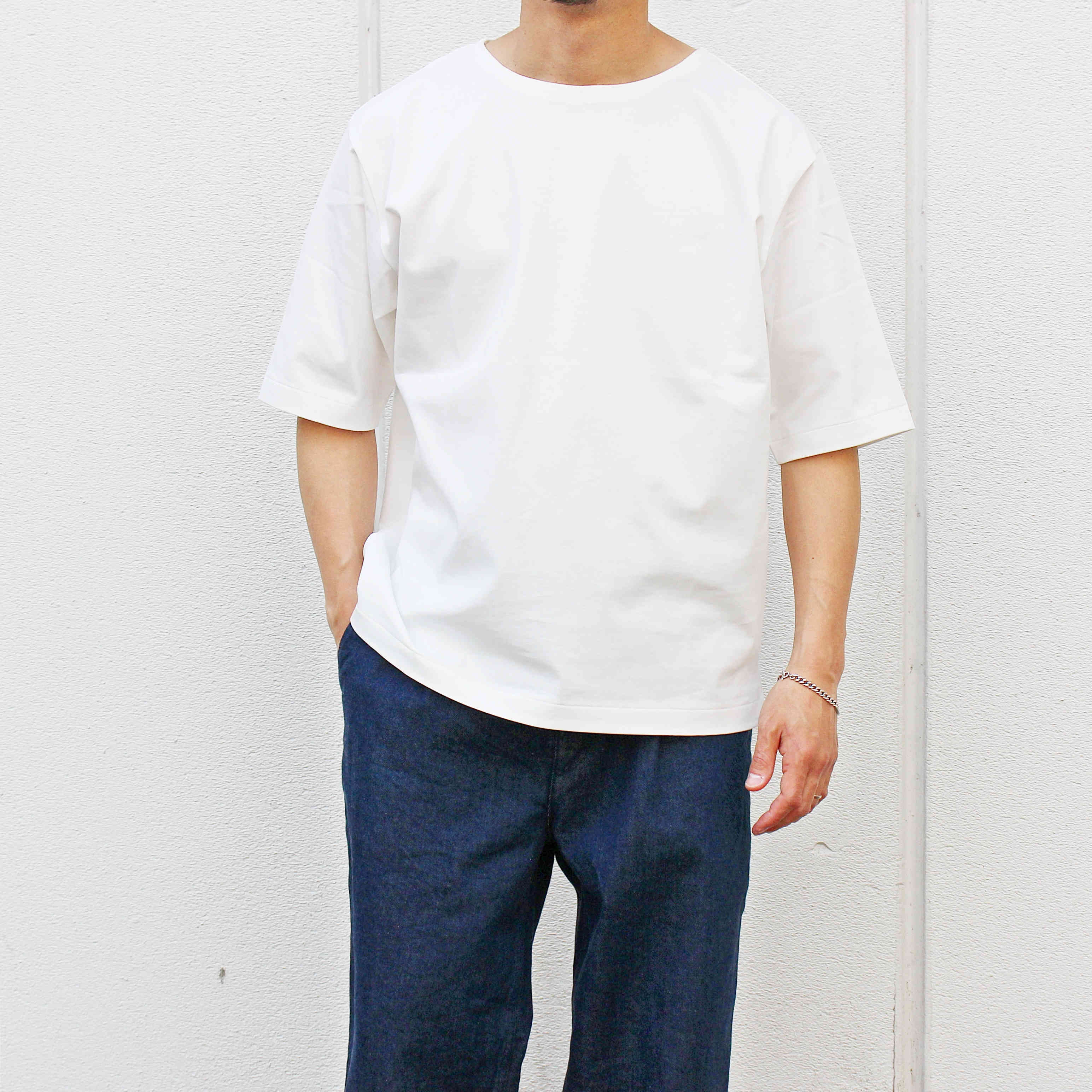 LAMOND ラモンド / ORGANIC COTTON BASQUE SHIRT オーガニックコットンバスクシャツ (WHITE ホワイト)