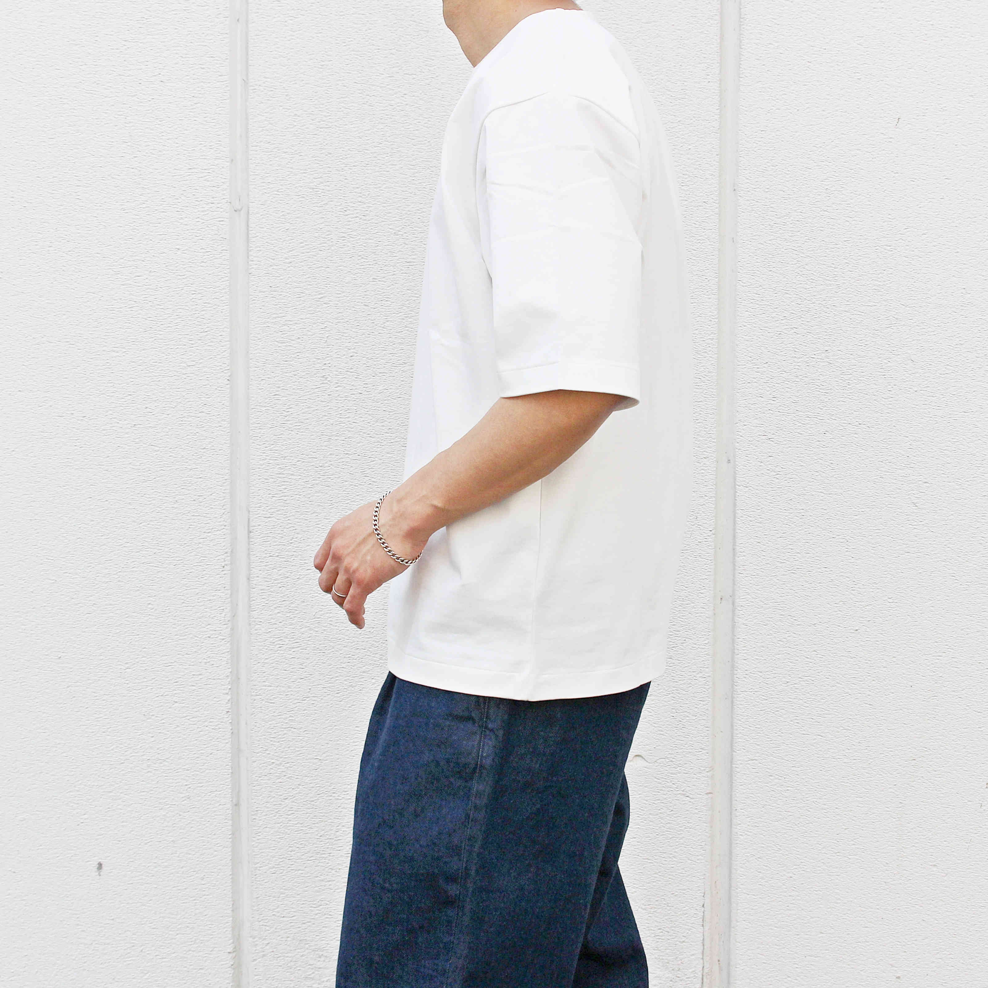 LAMOND ラモンド / ORGANIC COTTON BASQUE SHIRT オーガニックコットンバスクシャツ (WHITE ホワイト)