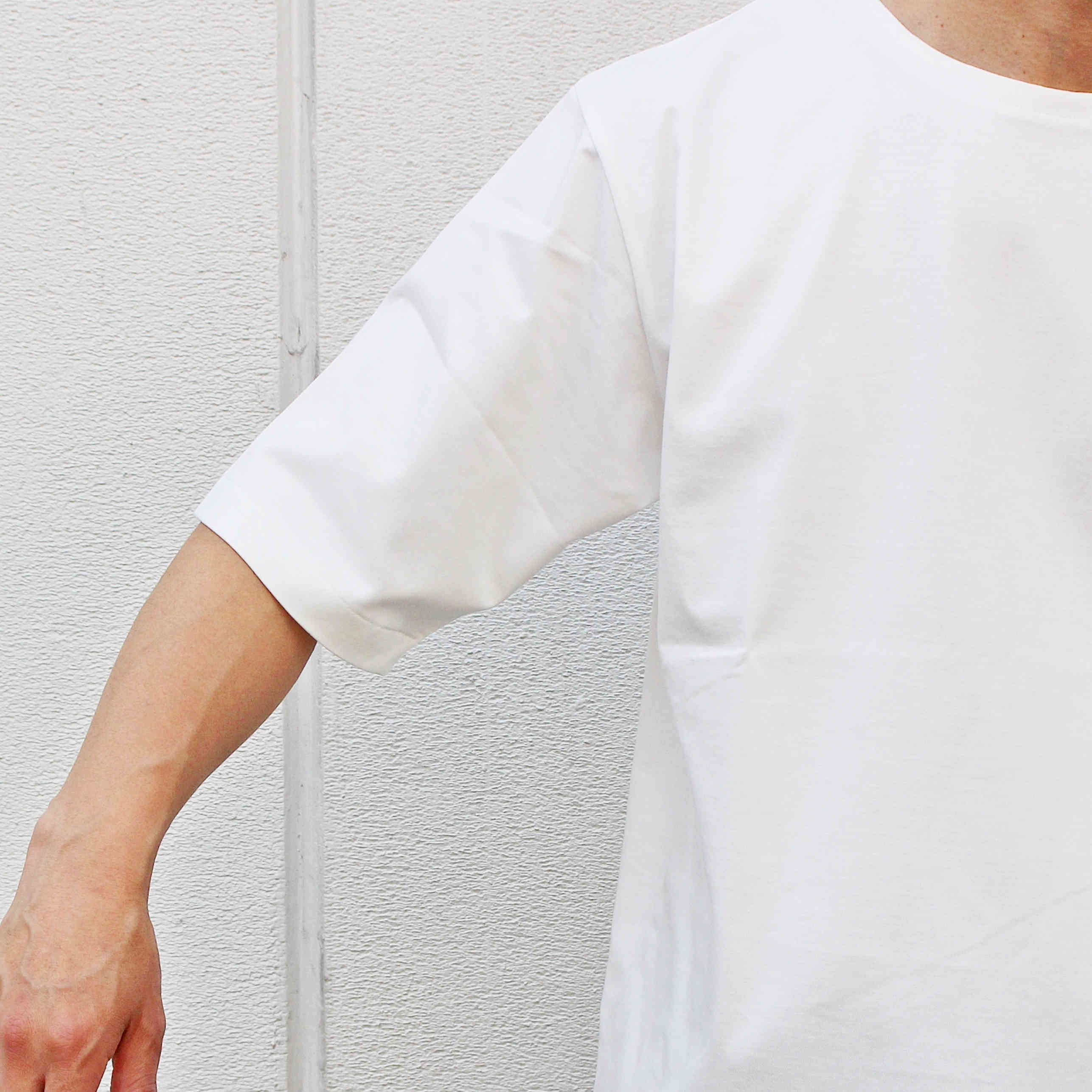 LAMOND ラモンド / ORGANIC COTTON BASQUE SHIRT オーガニックコットンバスクシャツ (WHITE ホワイト)