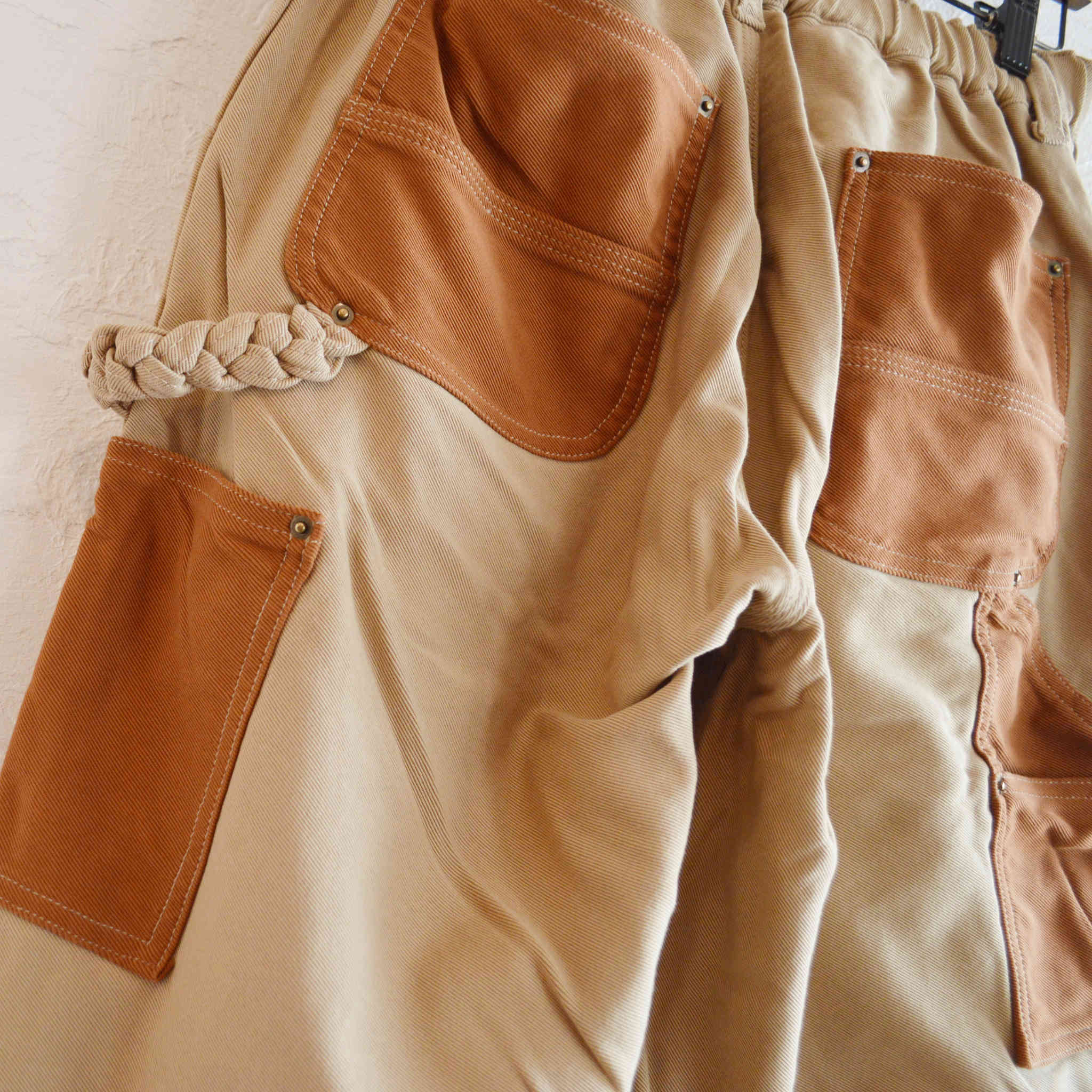 Nasngwam. / DOUBLE KNEE PANTS (BROWN)