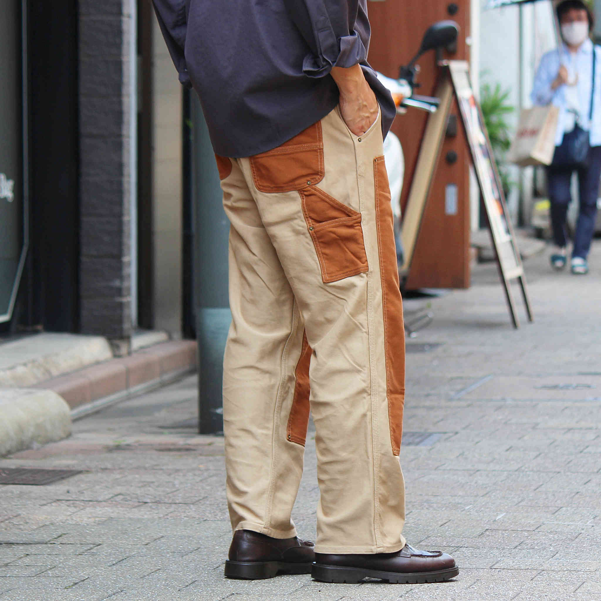 Nasngwam. / DOUBLE KNEE PANTS (BROWN)