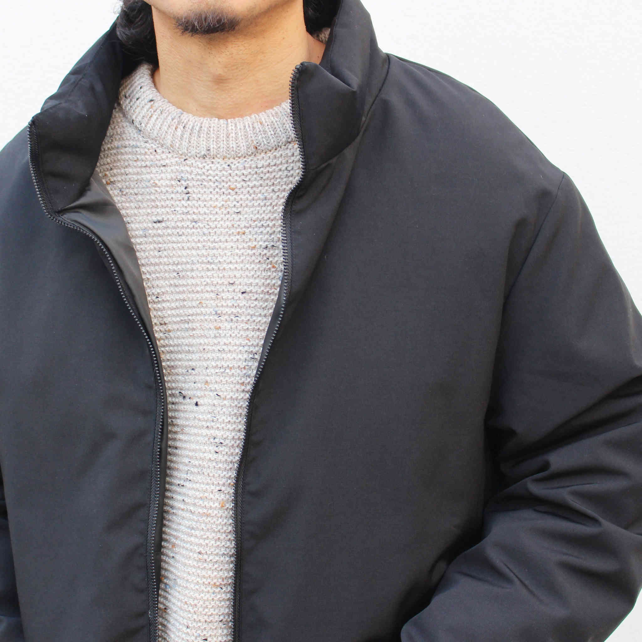 LAMOND ラモンド / WEATHER CLOTH DOWN BLOUSON ウェザークロスダウンブルゾン (BLACK ブラック)