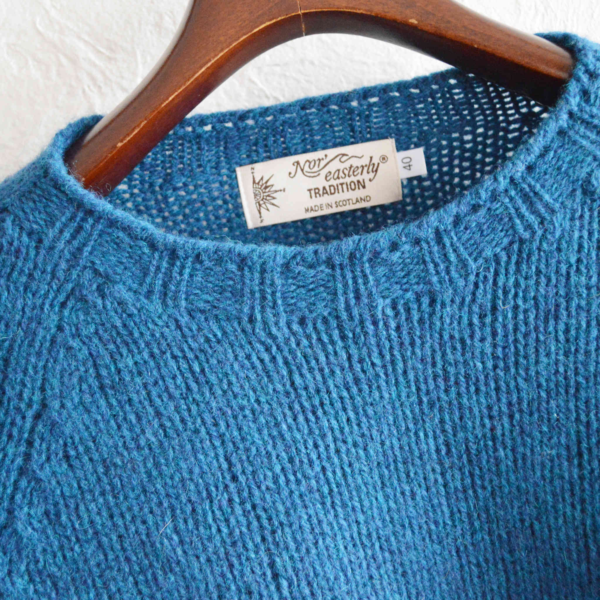 NOR’EASTERLY ノア イースターリー / 2PLY RAGLAN CREW クルーネックニット (ATLANTIC)