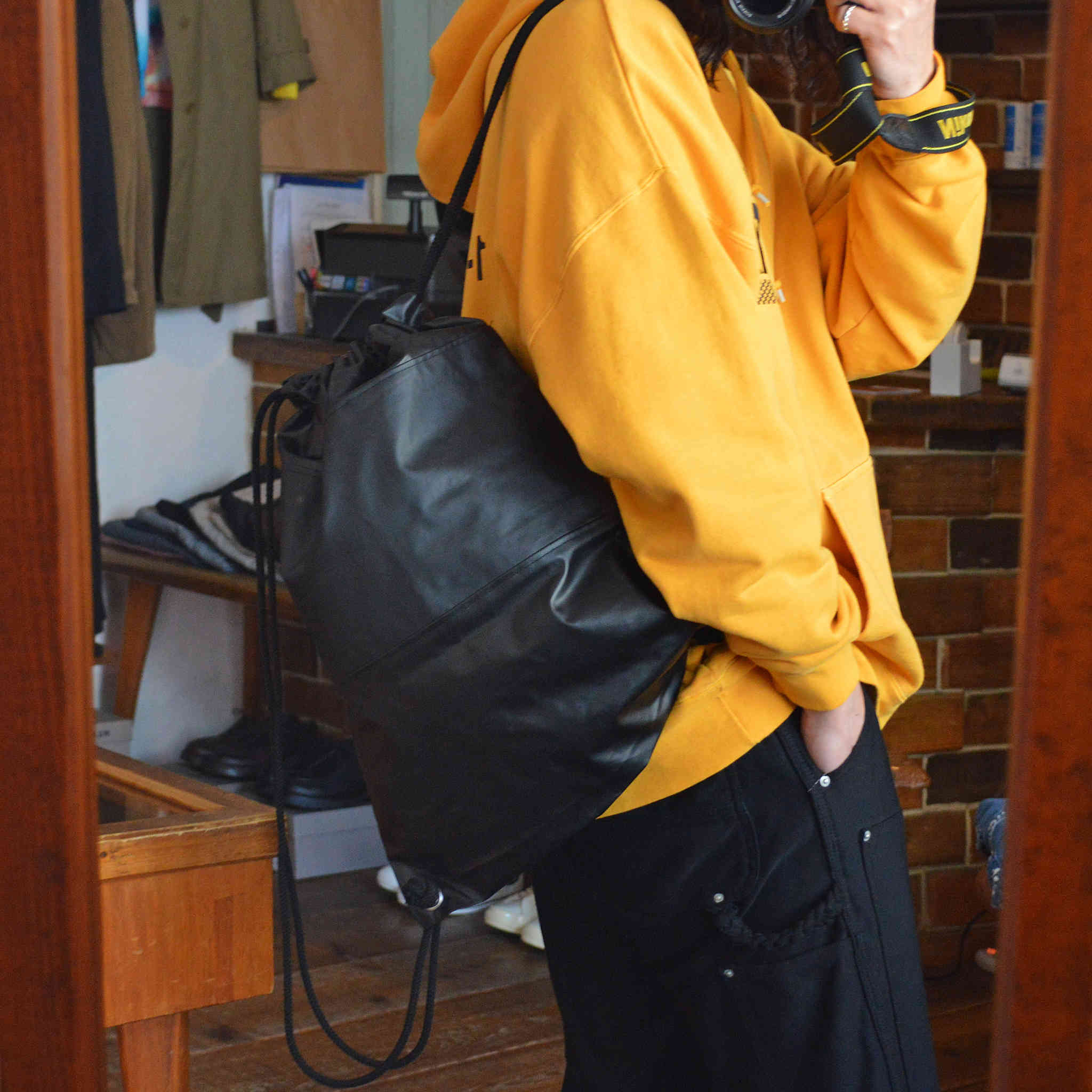 BIG P.PRODUCTS ビックピープロダクト / Vintage Military Fabric Rubber Knap Sack 1960’s Sweden Military リメイクラバーナップサック