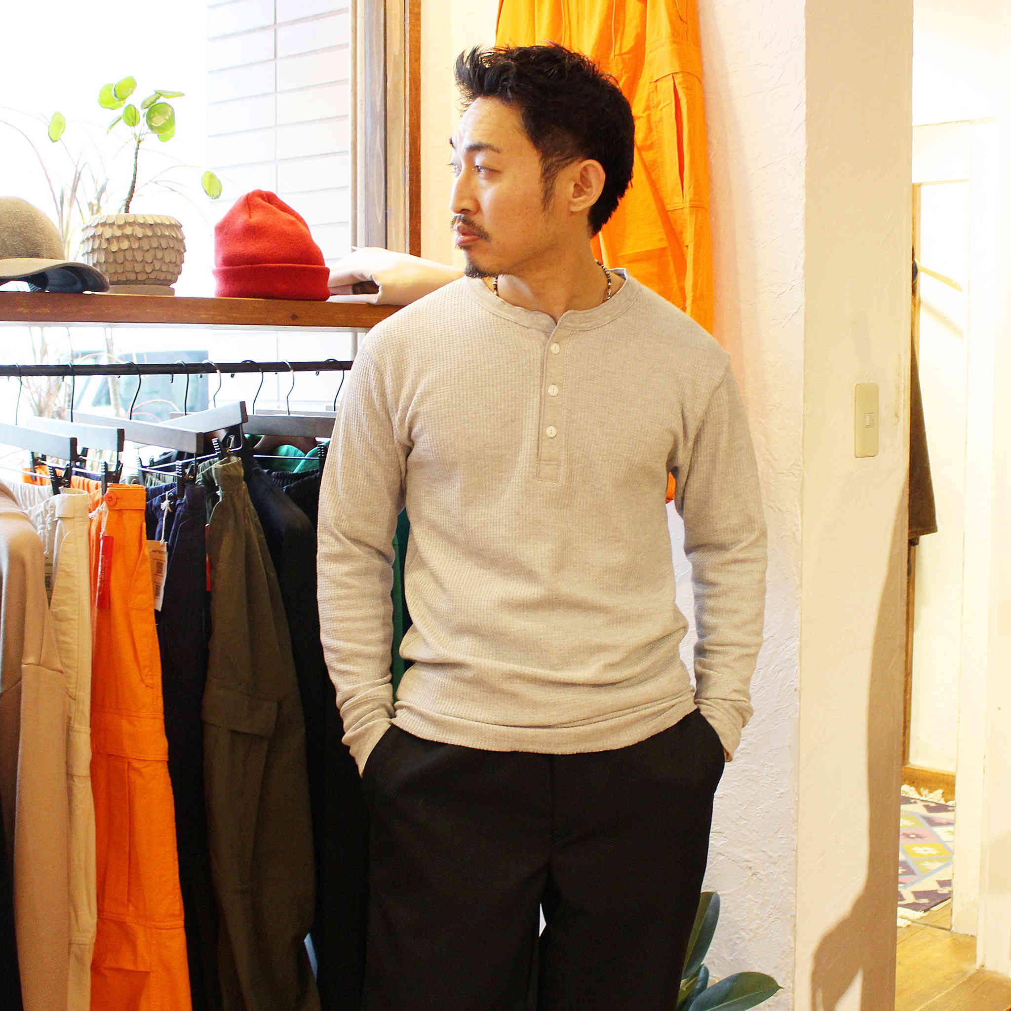 JEMORGAN LONG JHONS ジェーイーモーガンロングジョーンズ / L/S HENLEY NECK THERMAL  ロングスリーブヘンリーネックサーマル