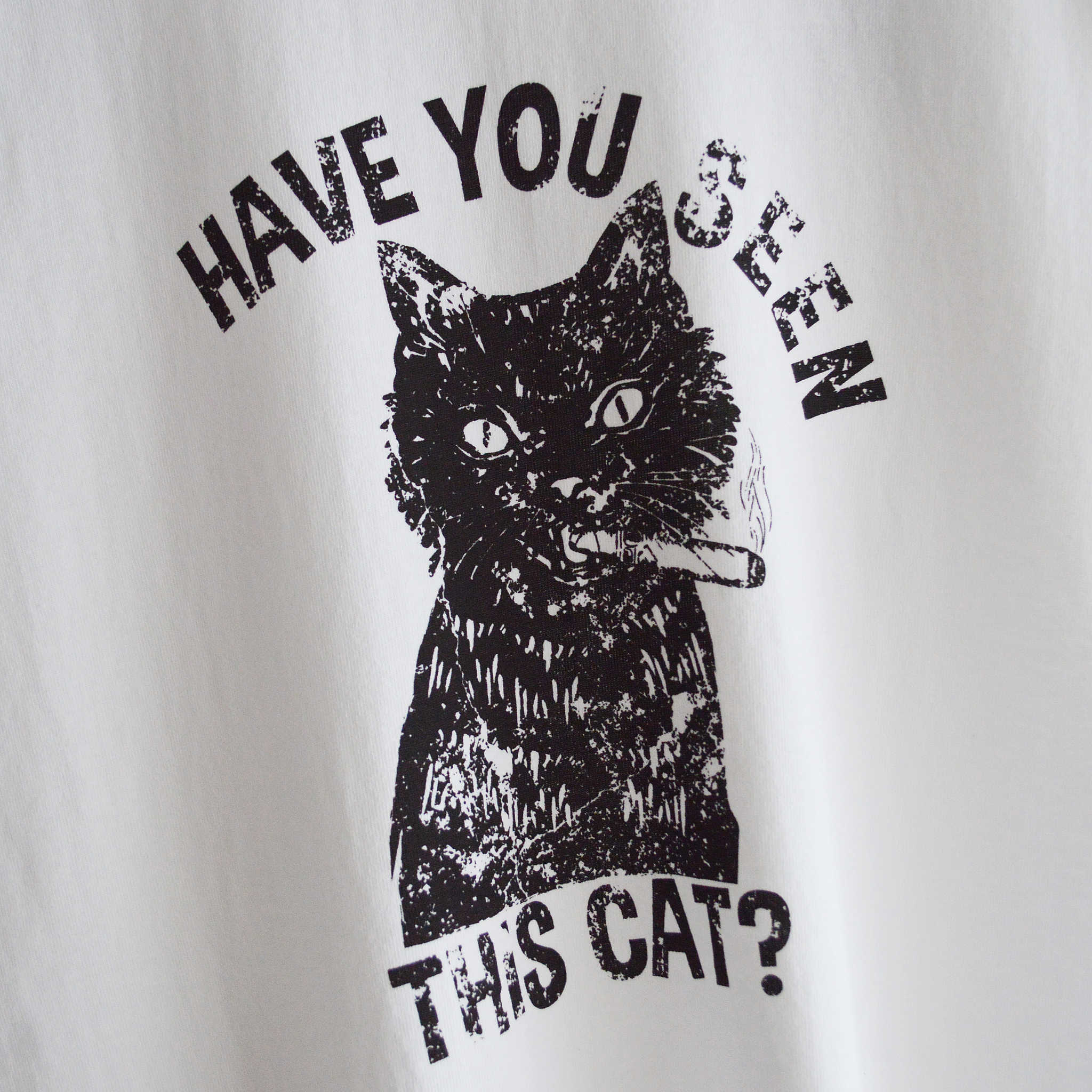 modemdesign モデムデザイン / USA Cotton print Tee THIS CAT ユーエスエーコ ットンプリントティー (WHITE ホワイト)