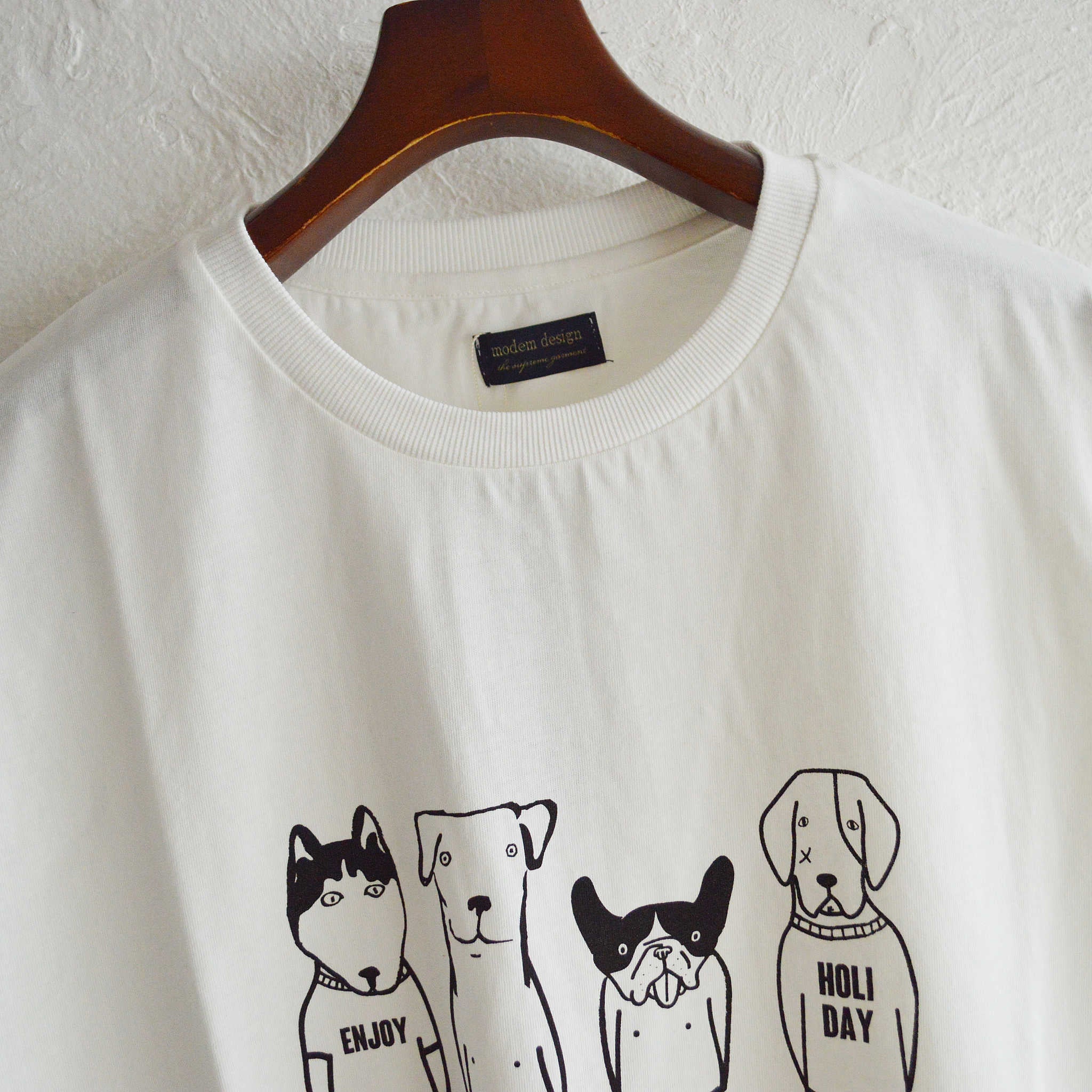 modemdesign モデムデザイン / USA Cotton print Tee VACATION NOW ユーエスエーコ ットンプリントティー (WHITE ホワイト)