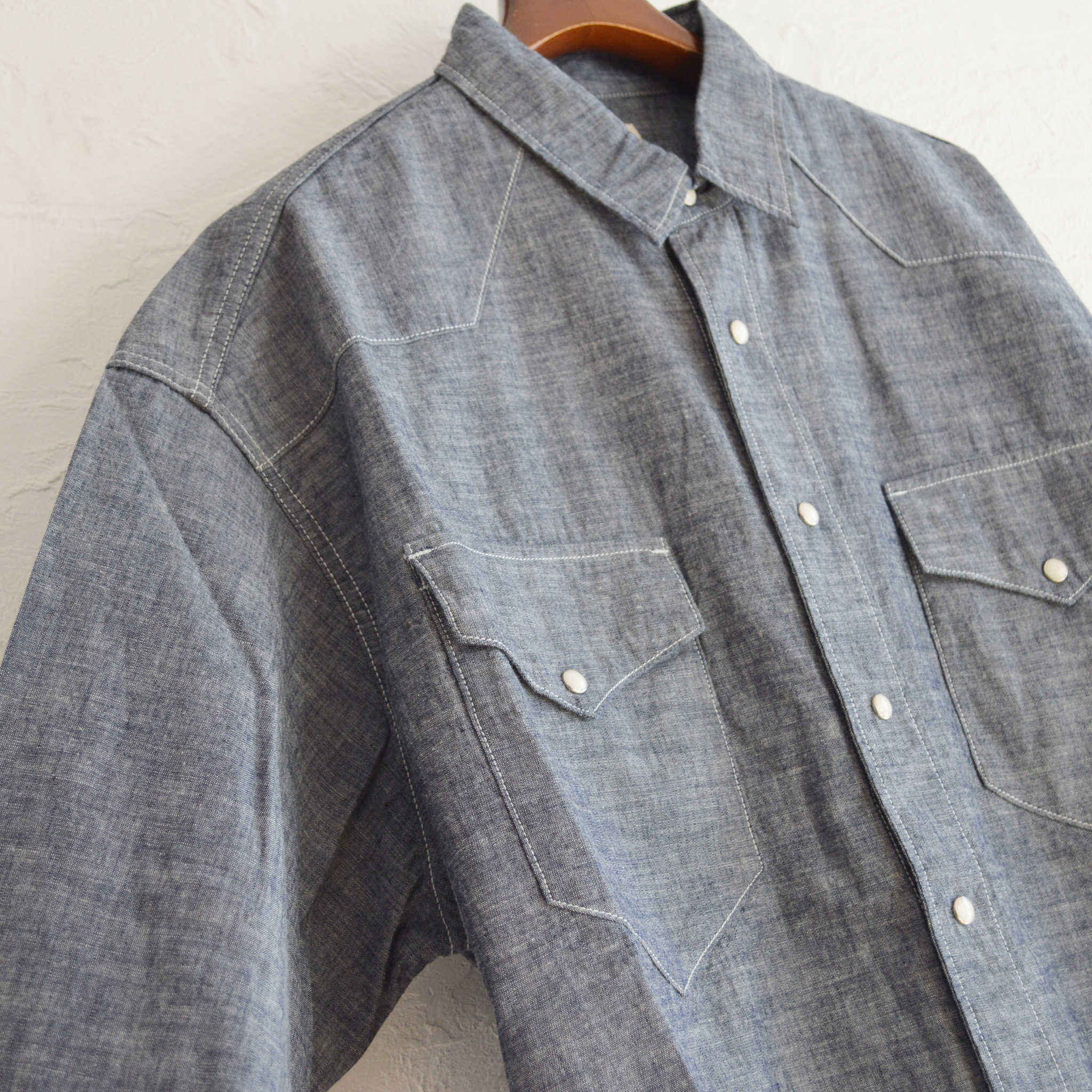 IMPRESTORE インプレストア / Chambray Western Shirts シャンブレーウエスタンシャツ (DARK BLUE ダークブルー)