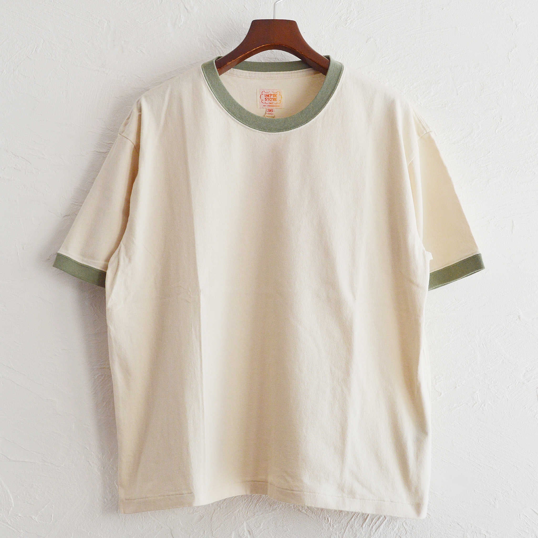 IMPRESTORE インプレストア / Fredy | Ringer Tee shirt  リンガーティーシャツ (SAGE GREEN セージグリーン)