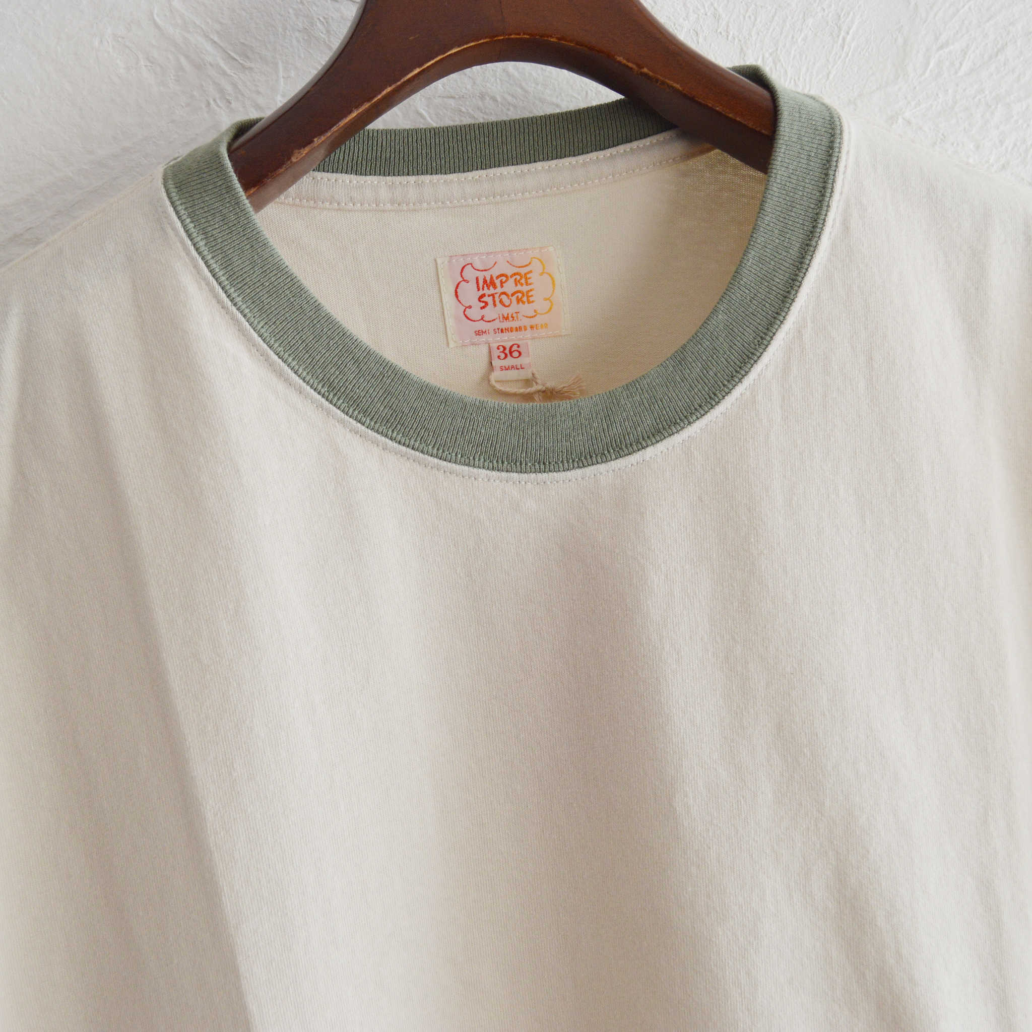 IMPRESTORE インプレストア / Fredy | Ringer Tee shirt  リンガーティーシャツ (SAGE GREEN セージグリーン)