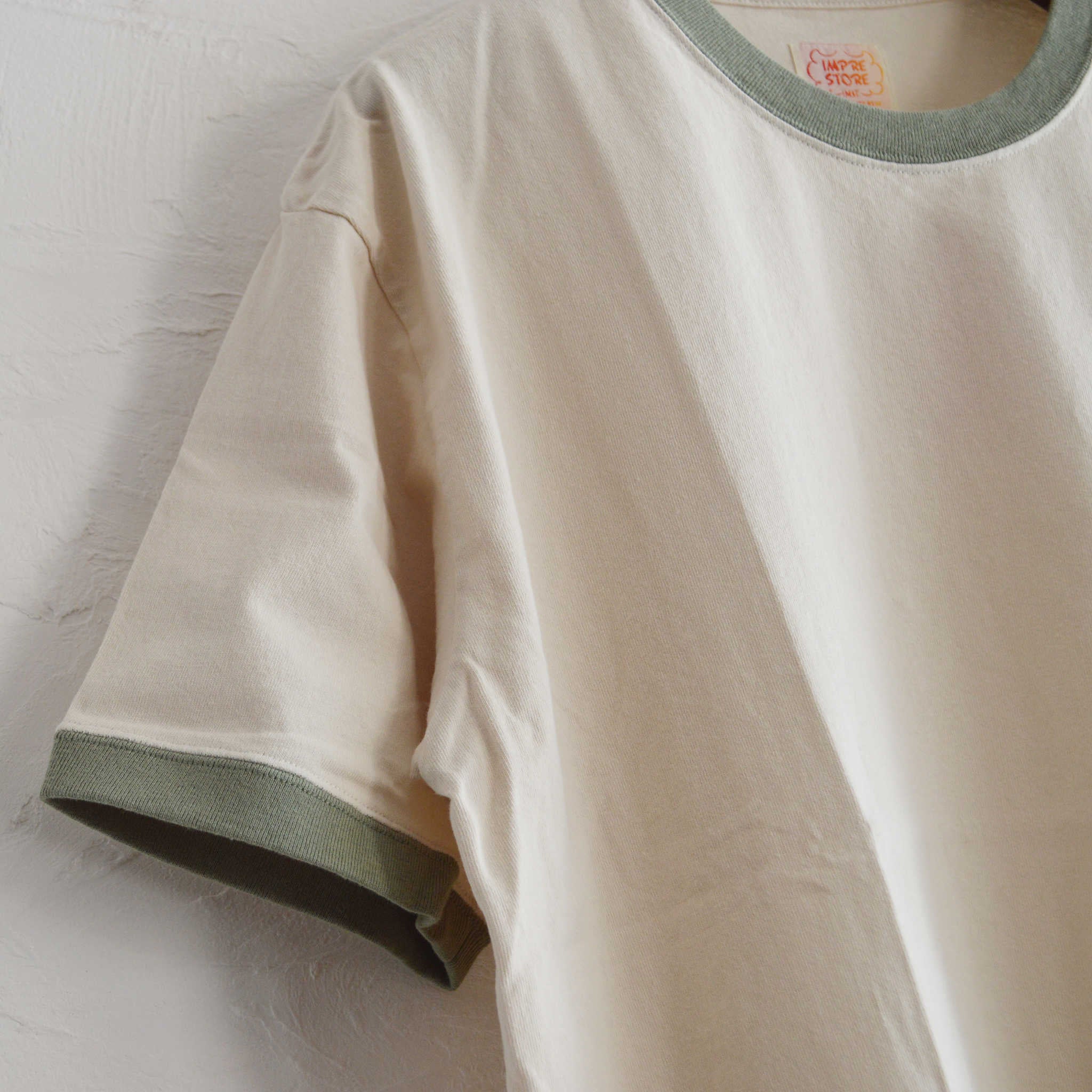 IMPRESTORE インプレストア / Fredy | Ringer Tee shirt  リンガーティーシャツ (SAGE GREEN セージグリーン)